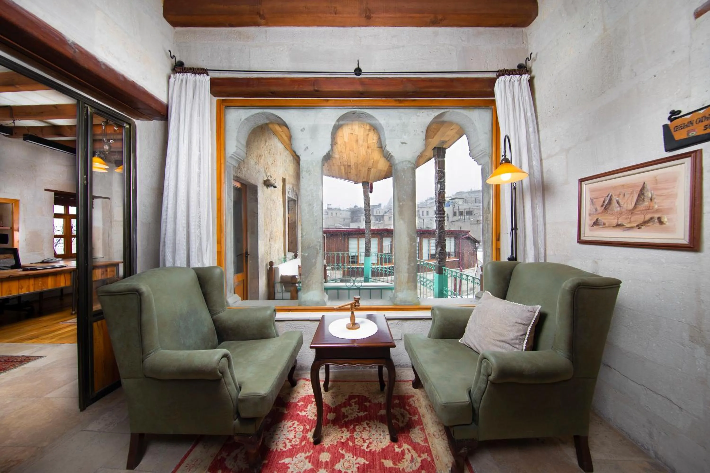 Seating area in Terra Cave