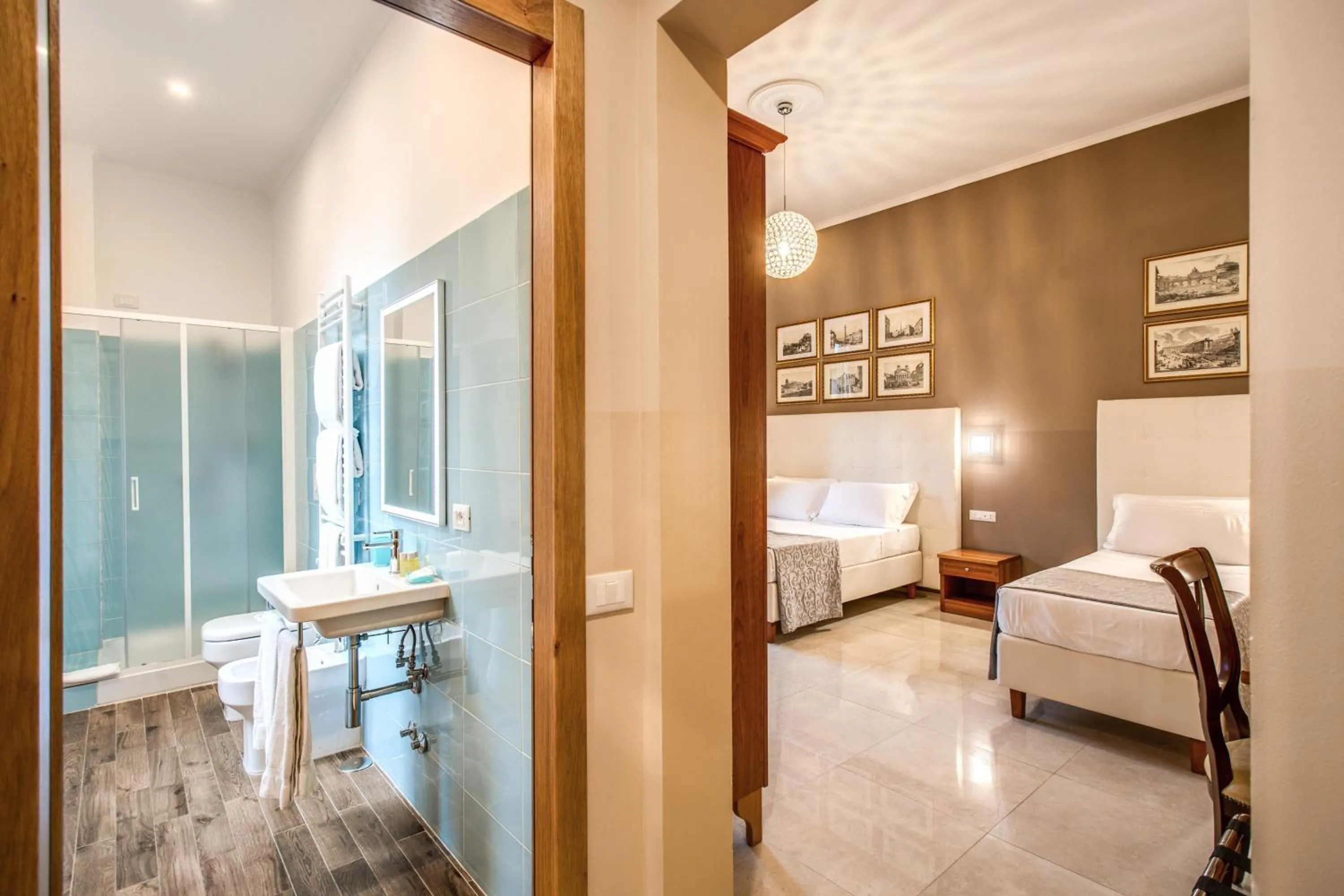 Bed in La Residenza Suites