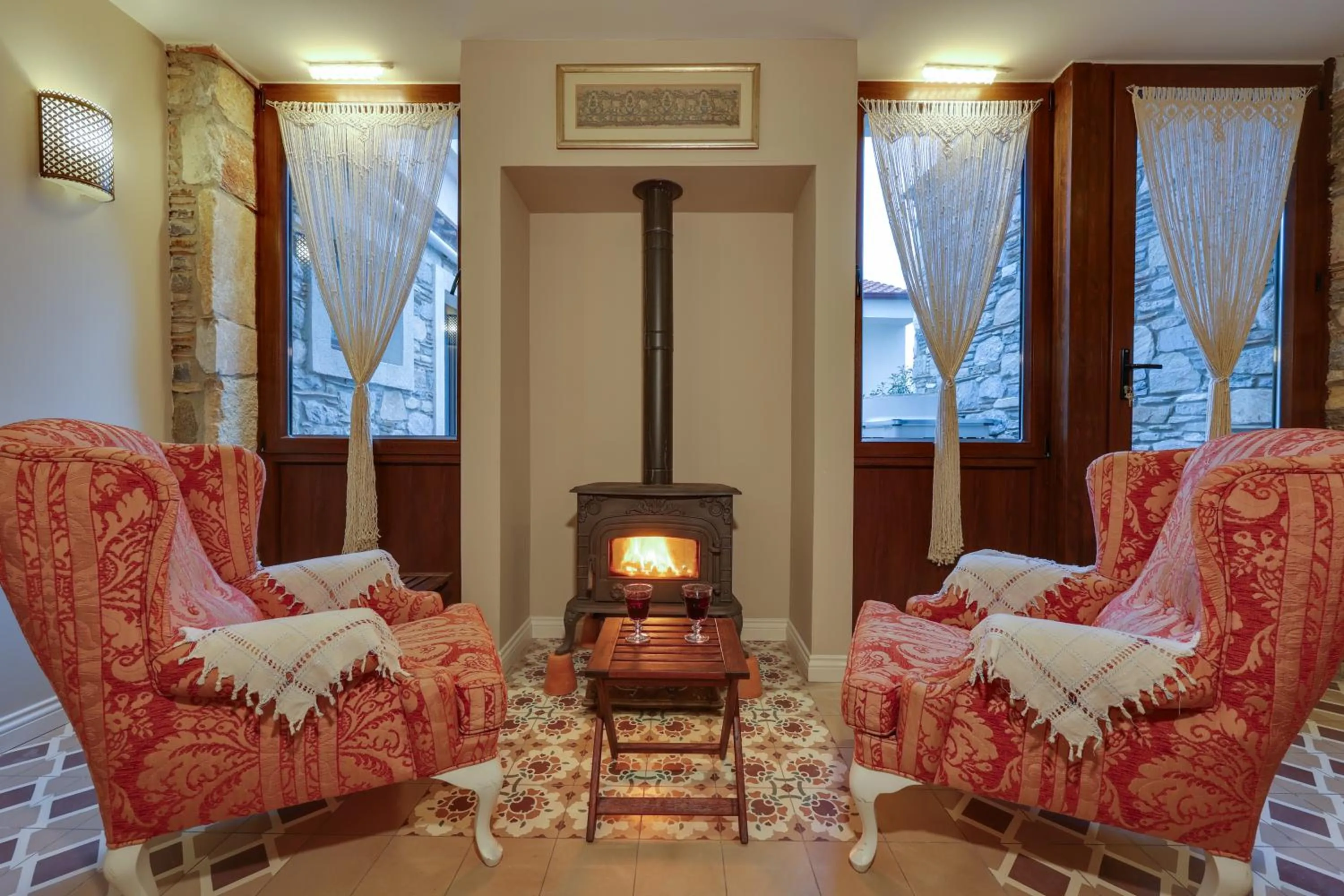 fireplace in Akanthus Hotel Ephesus