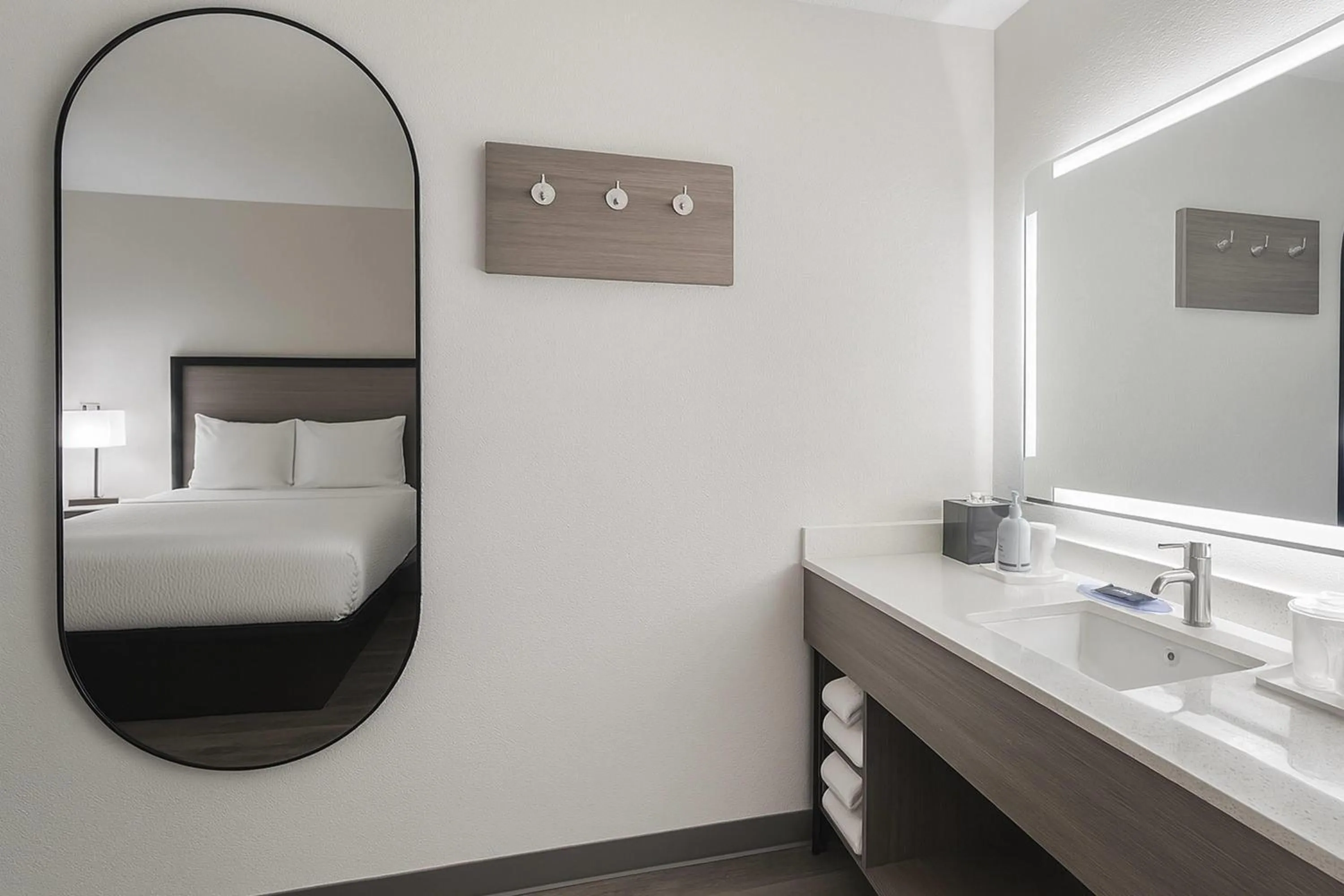 Bathroom, Bed in Baymont by Wyndham Fayetteville