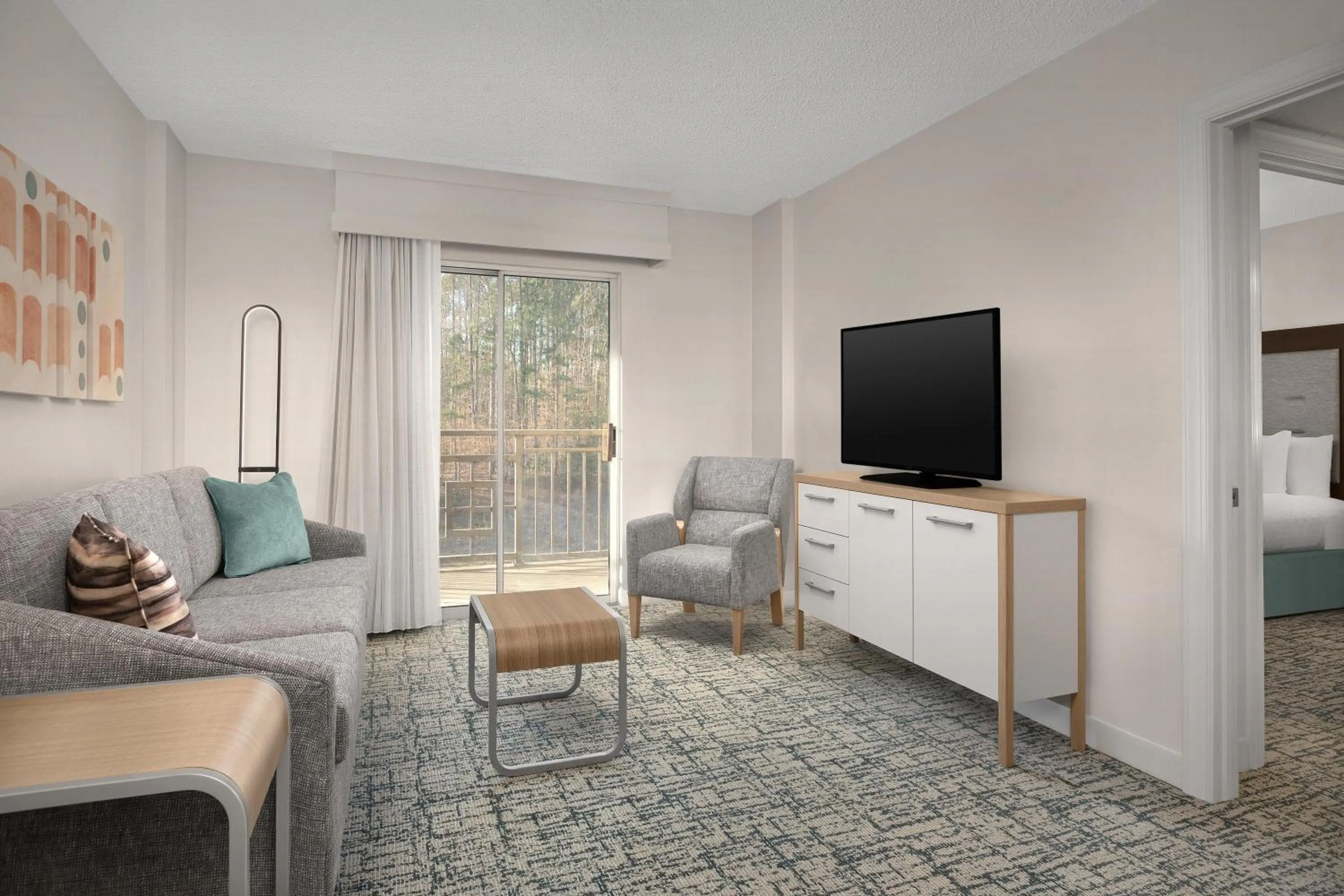 Living room in Homewood Suites by Hilton Raleigh/Cary