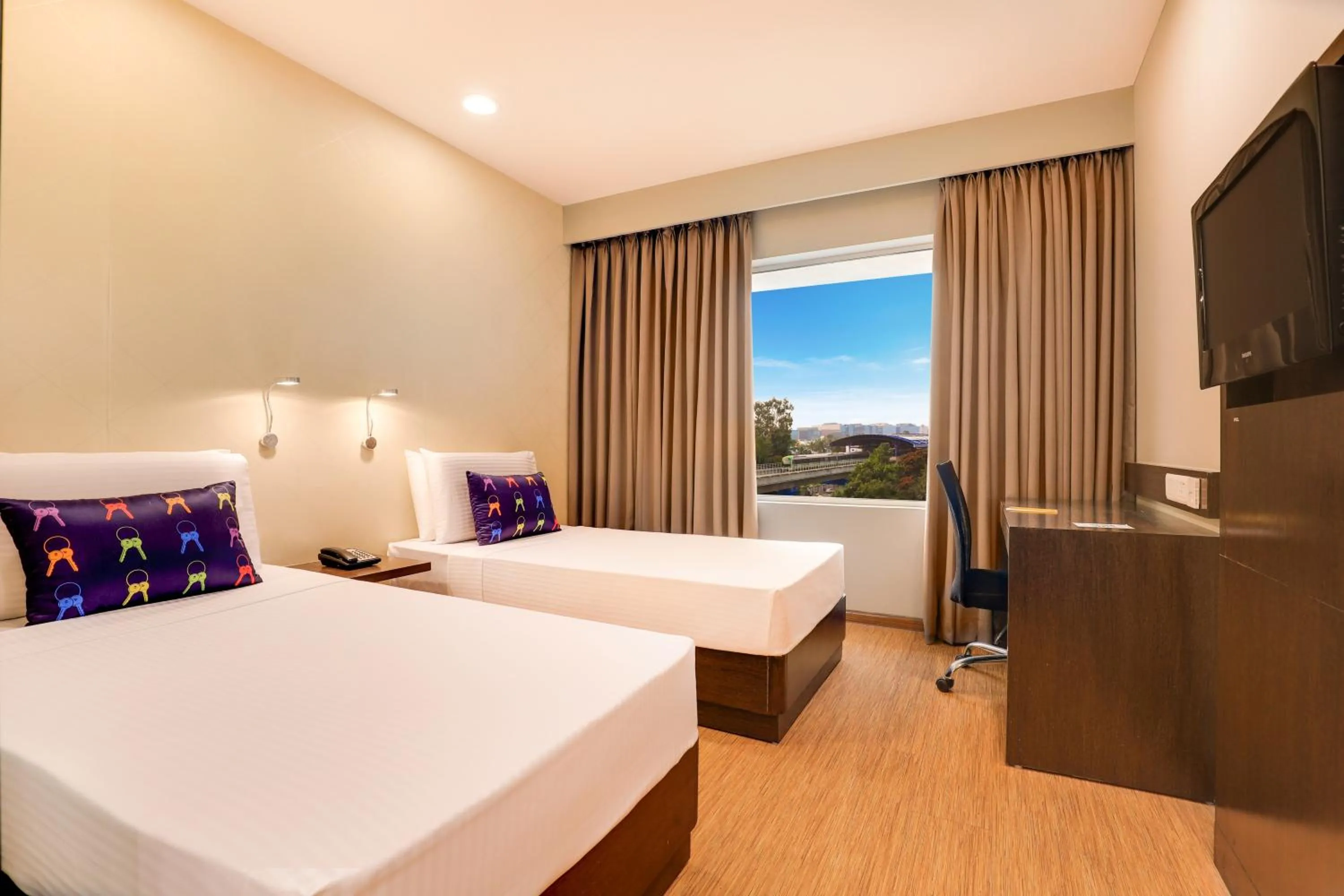 Bedroom, Bed in Keys Select by Lemon Tree Hotels, Whitefield, Bengaluru