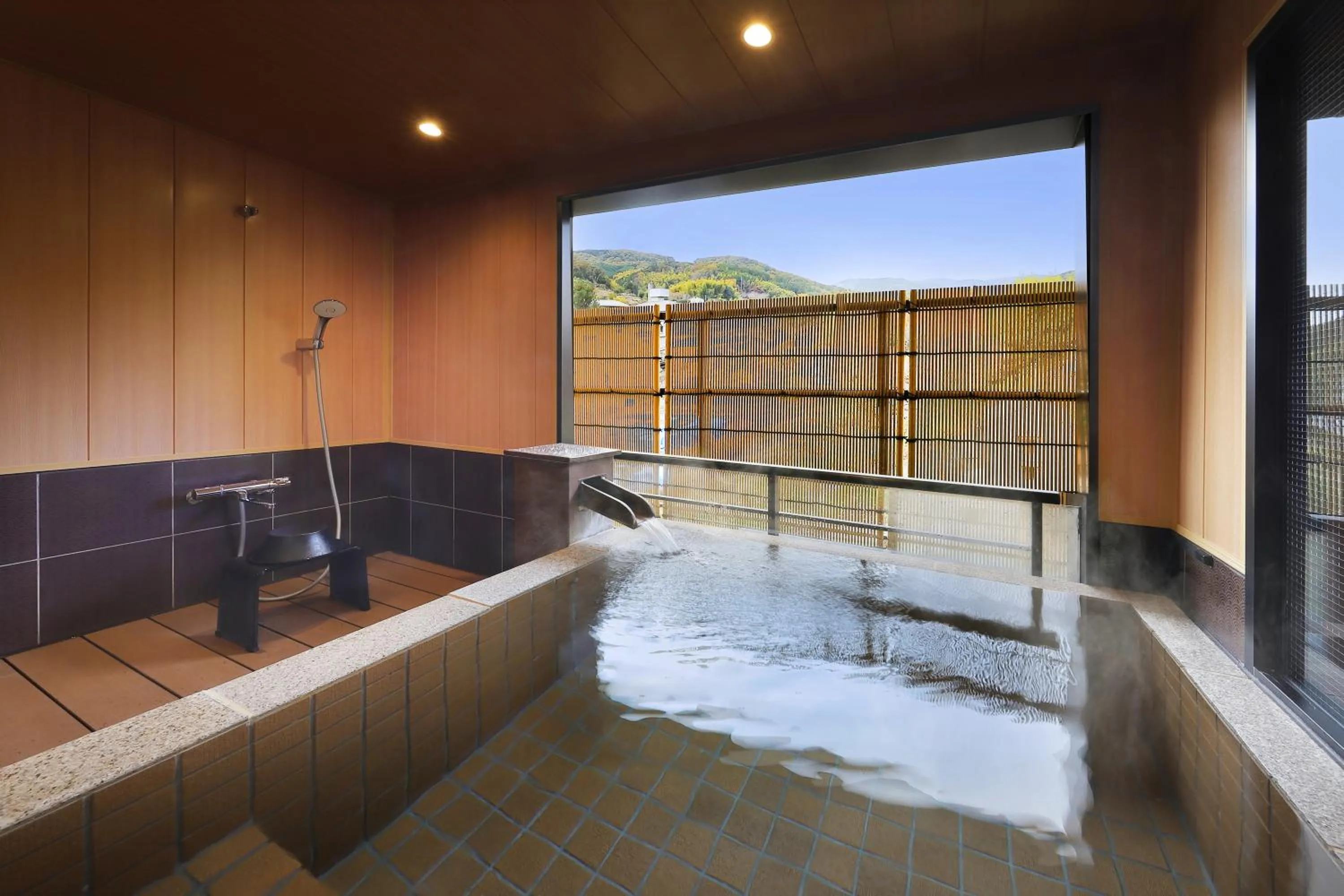 Hot Spring Bath in Marukyu Ryokan