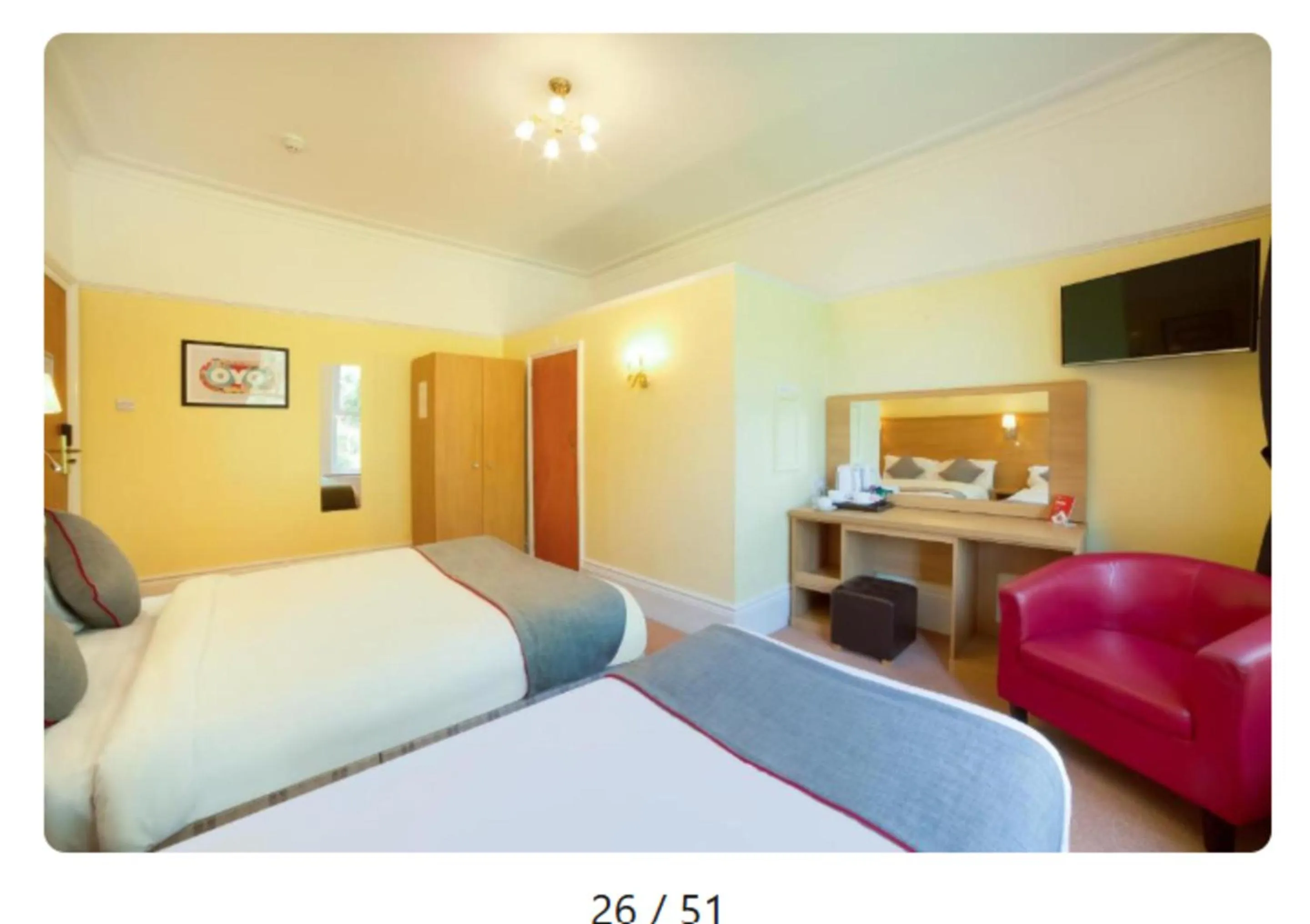 Bedroom, Bed in OYO Eagle House Hotel, St Leonards Hastings