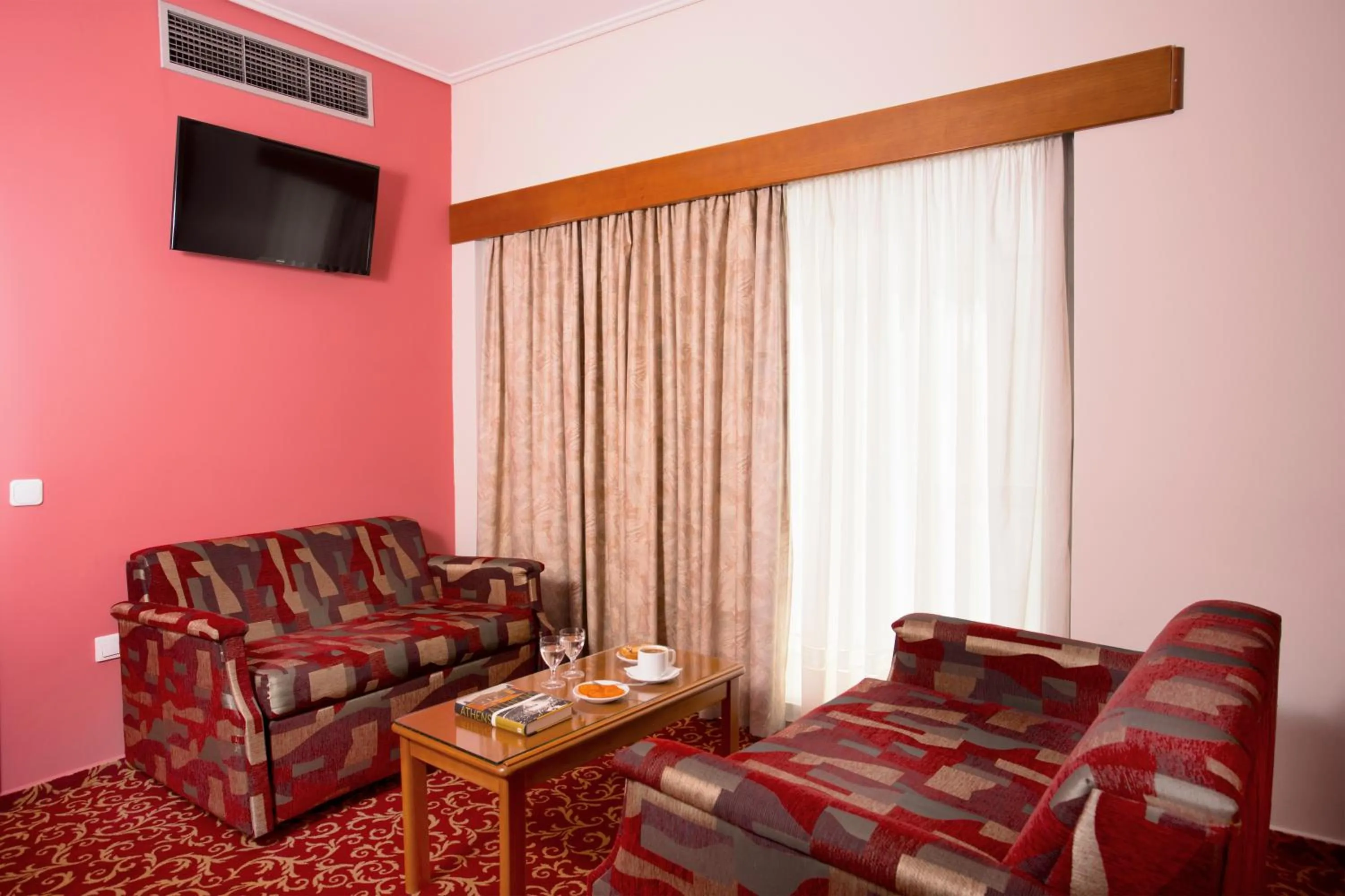 Seating area in Xenophon Hotel