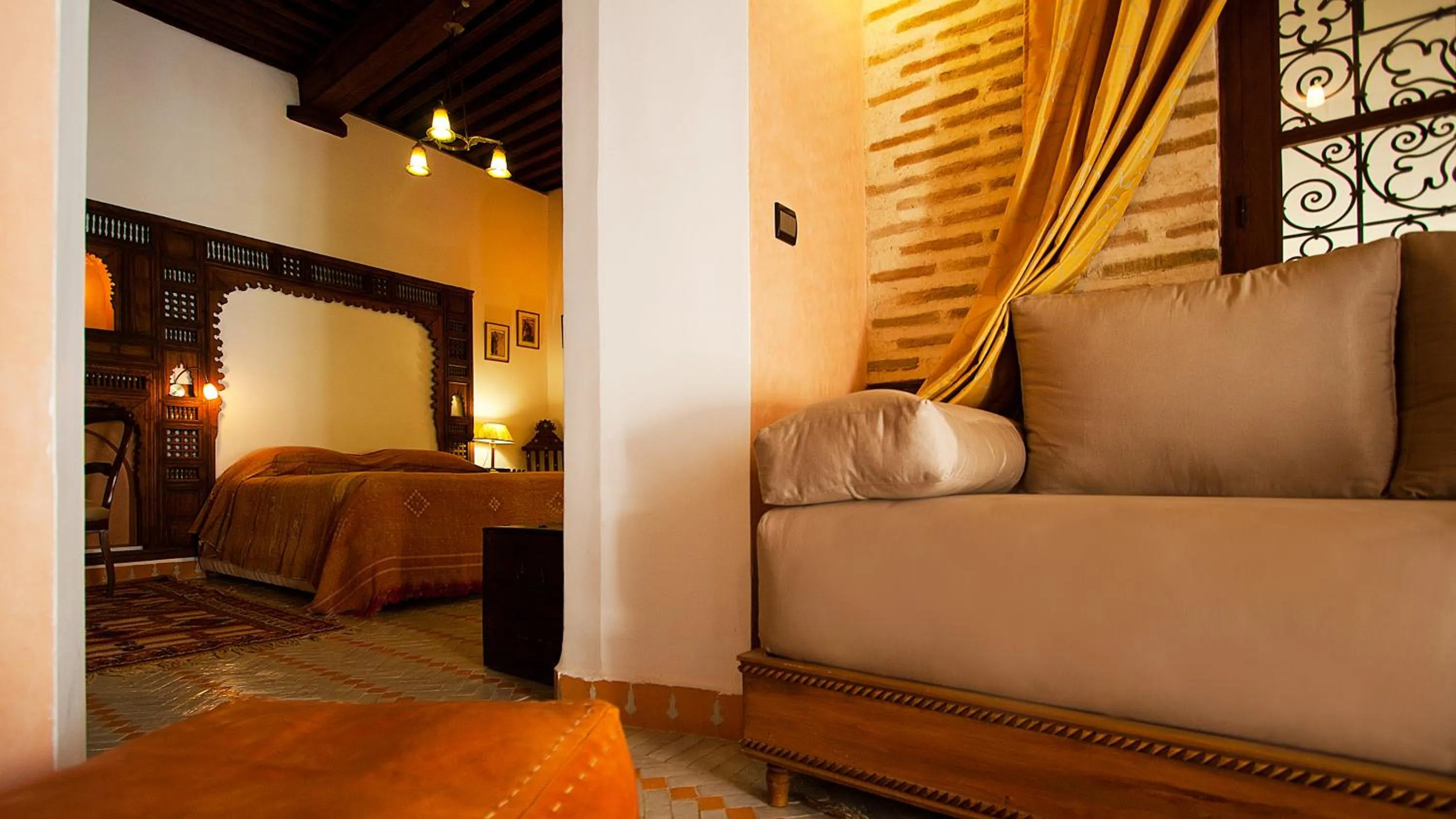 Seating area, Bed in Ryad Salama