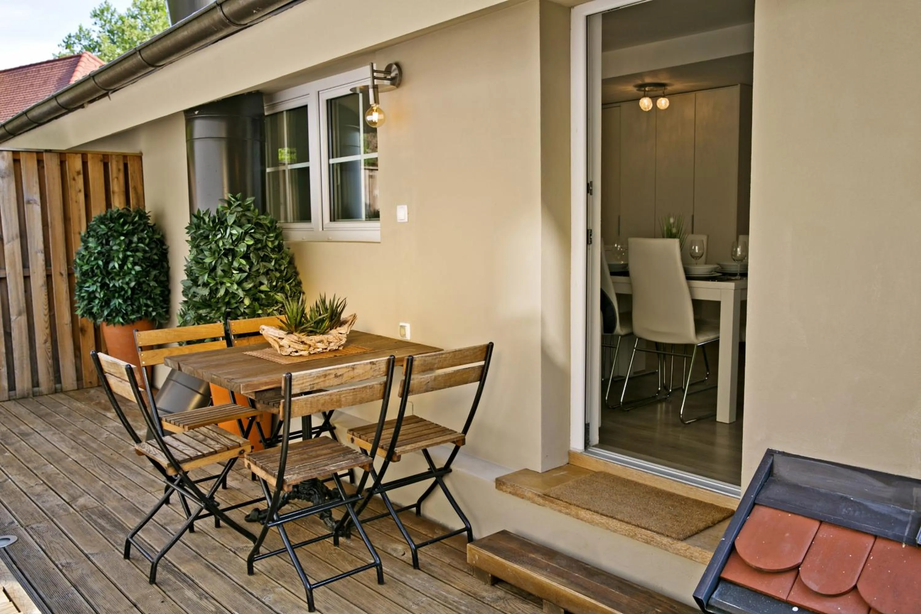 Patio in Apartments Hiša Pod Gradom