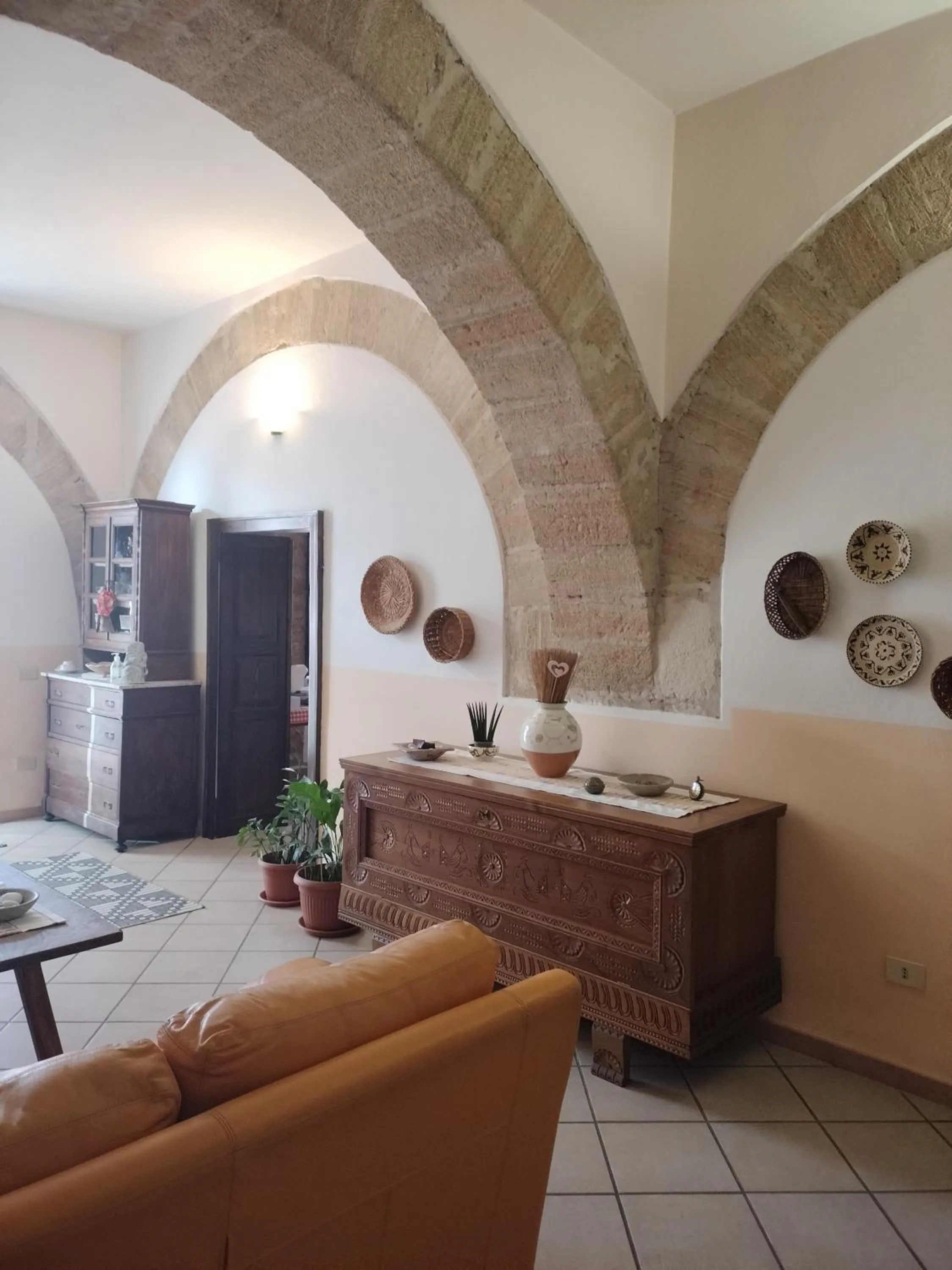 Seating area in La Casa Rossa