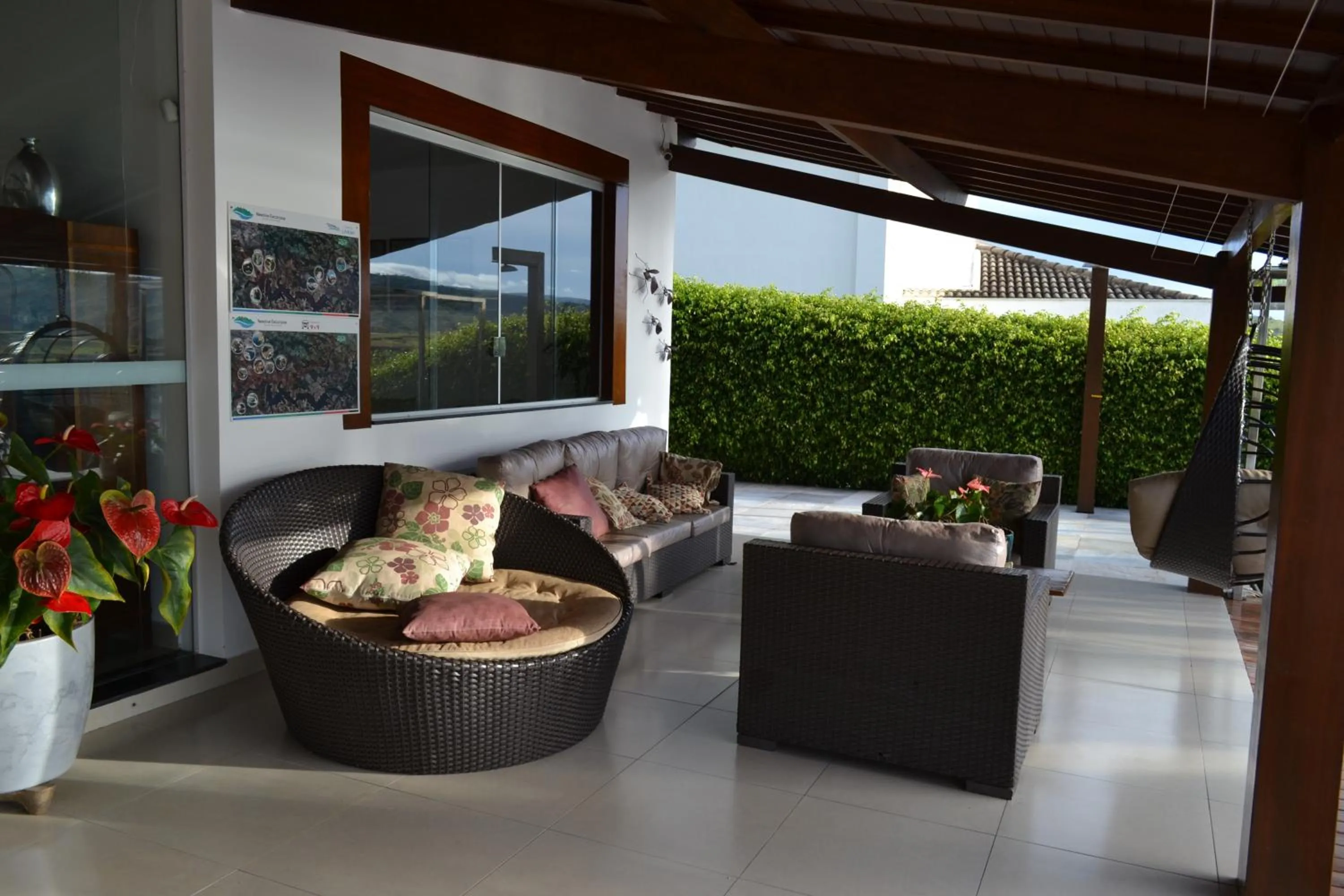 Seating area in Pousada Suítes do Lago