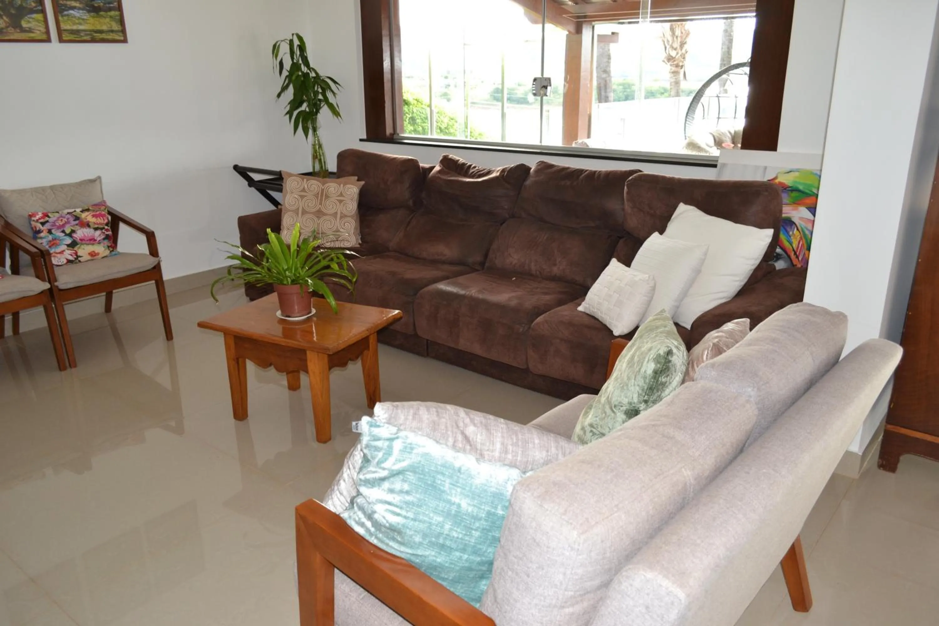 Seating area in Pousada Suítes do Lago
