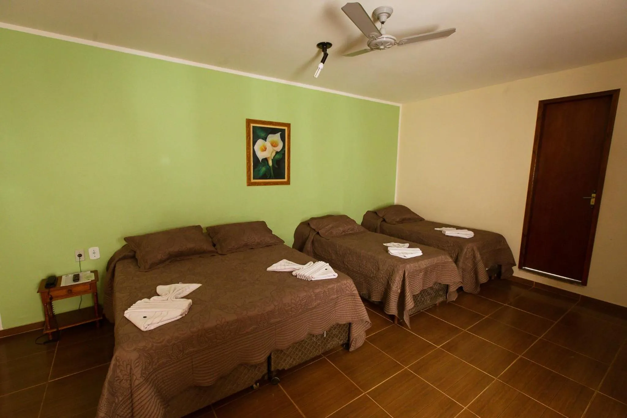 Bed in Hotel Fazenda Santa Barbara