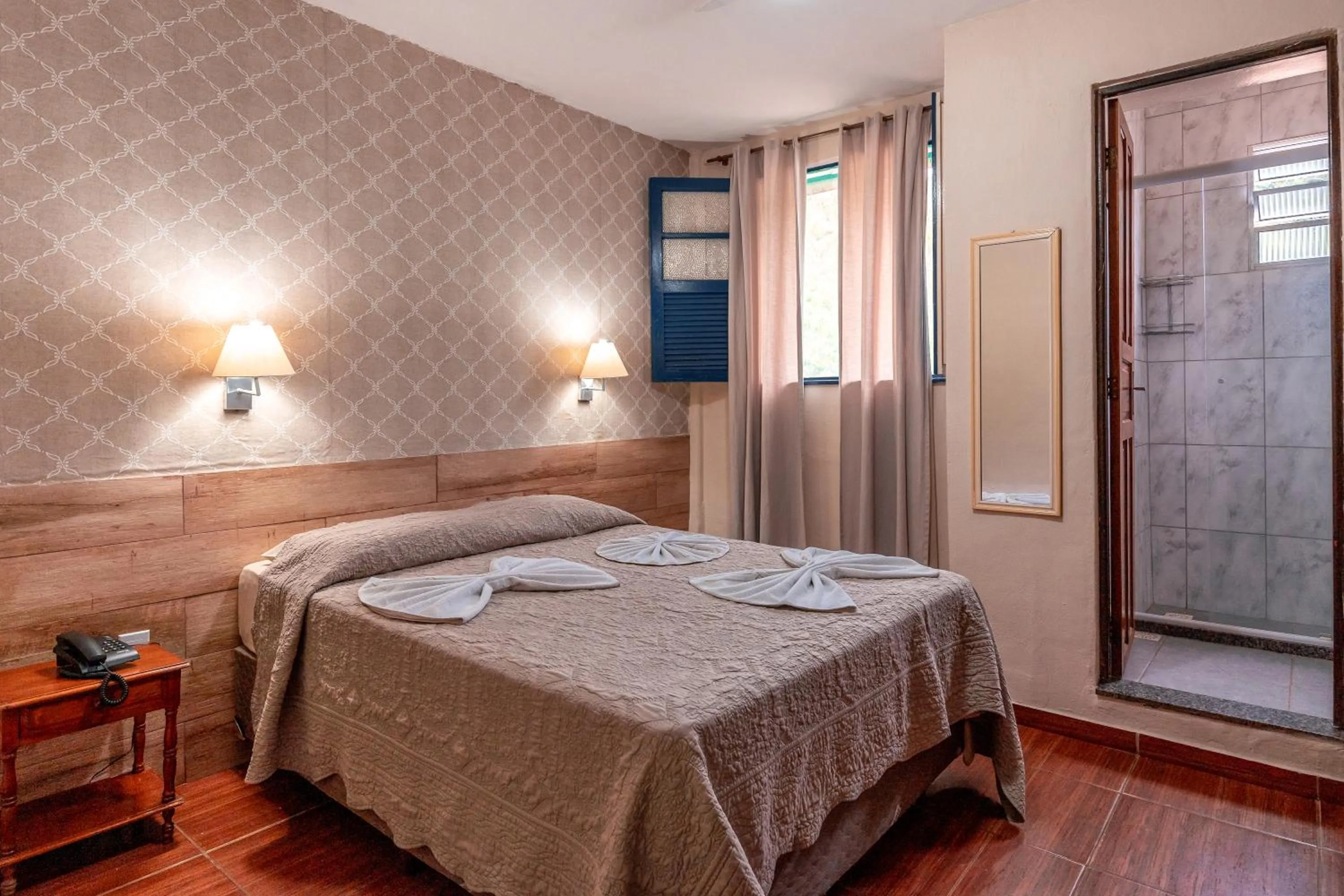 Bed in Hotel Fazenda Santa Barbara