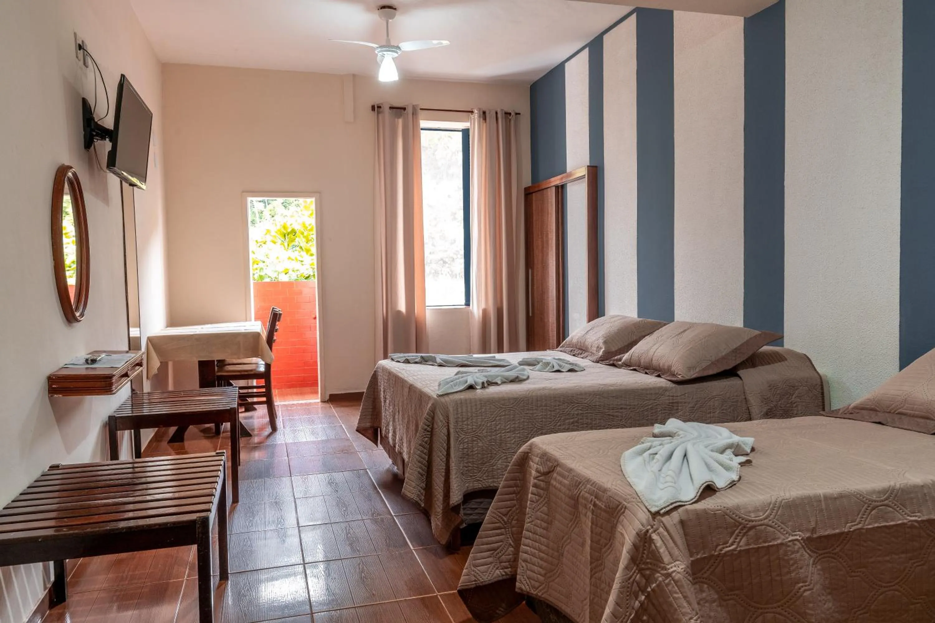 Bed in Hotel Fazenda Santa Barbara