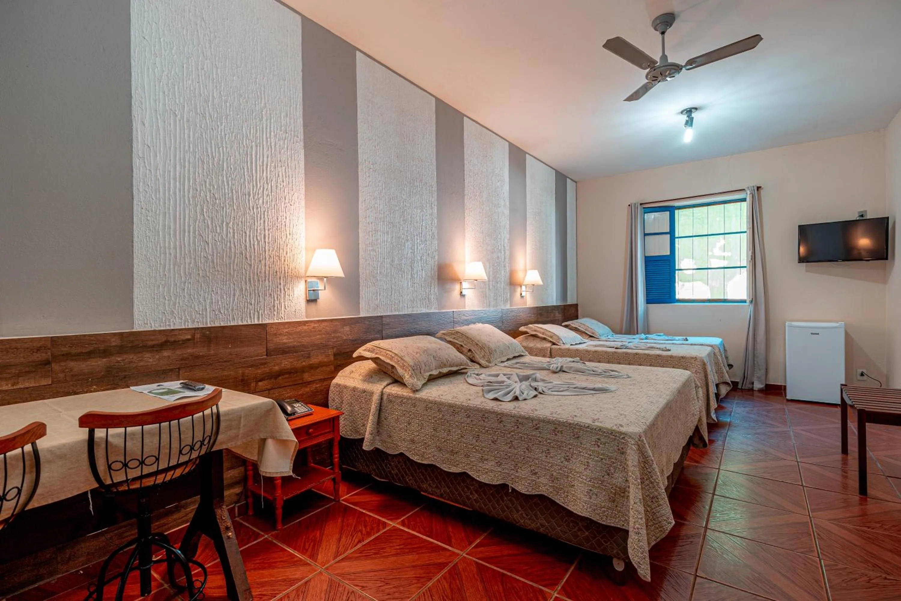 Bed in Hotel Fazenda Santa Barbara