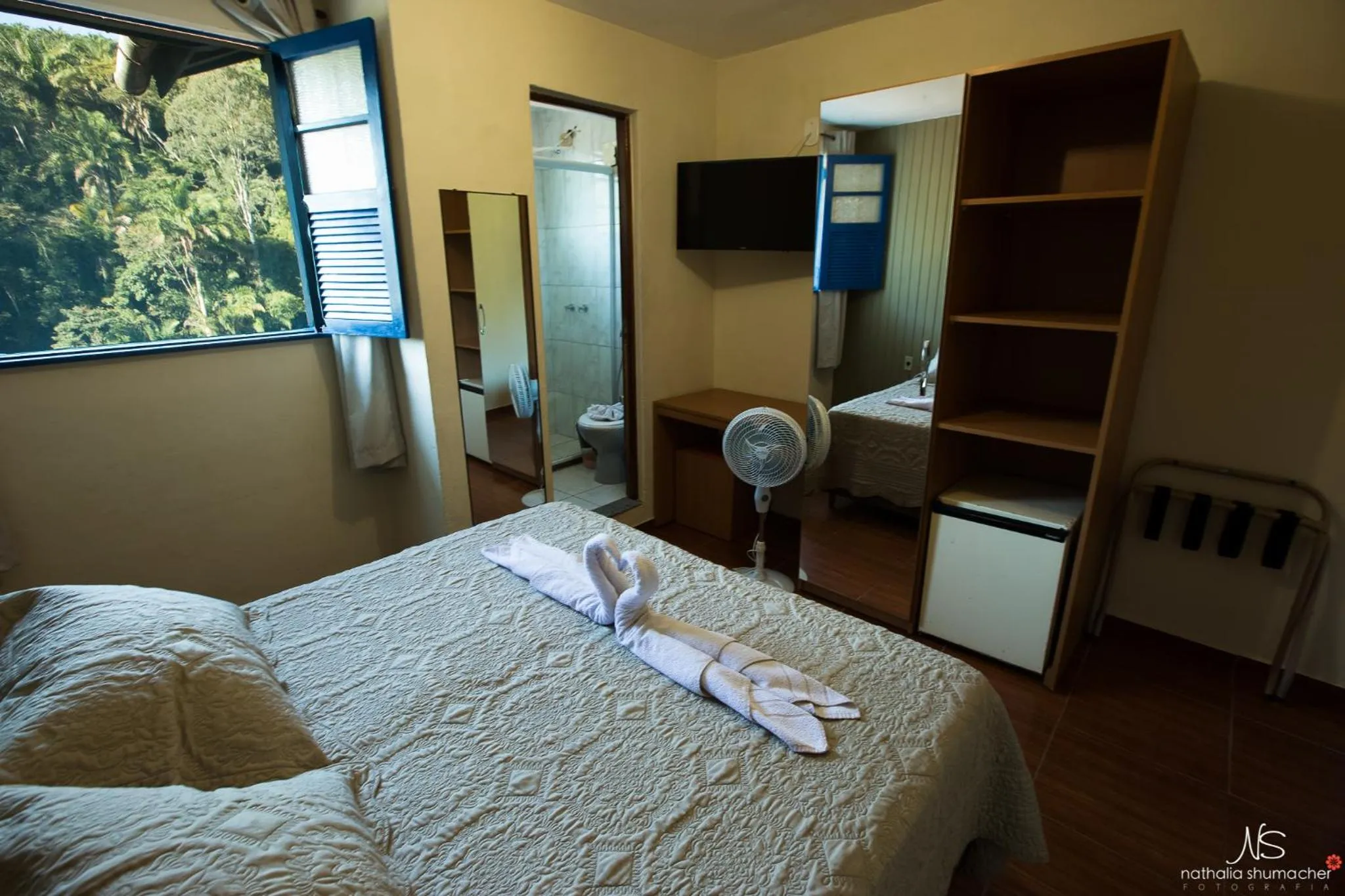 Bed in Hotel Fazenda Santa Barbara