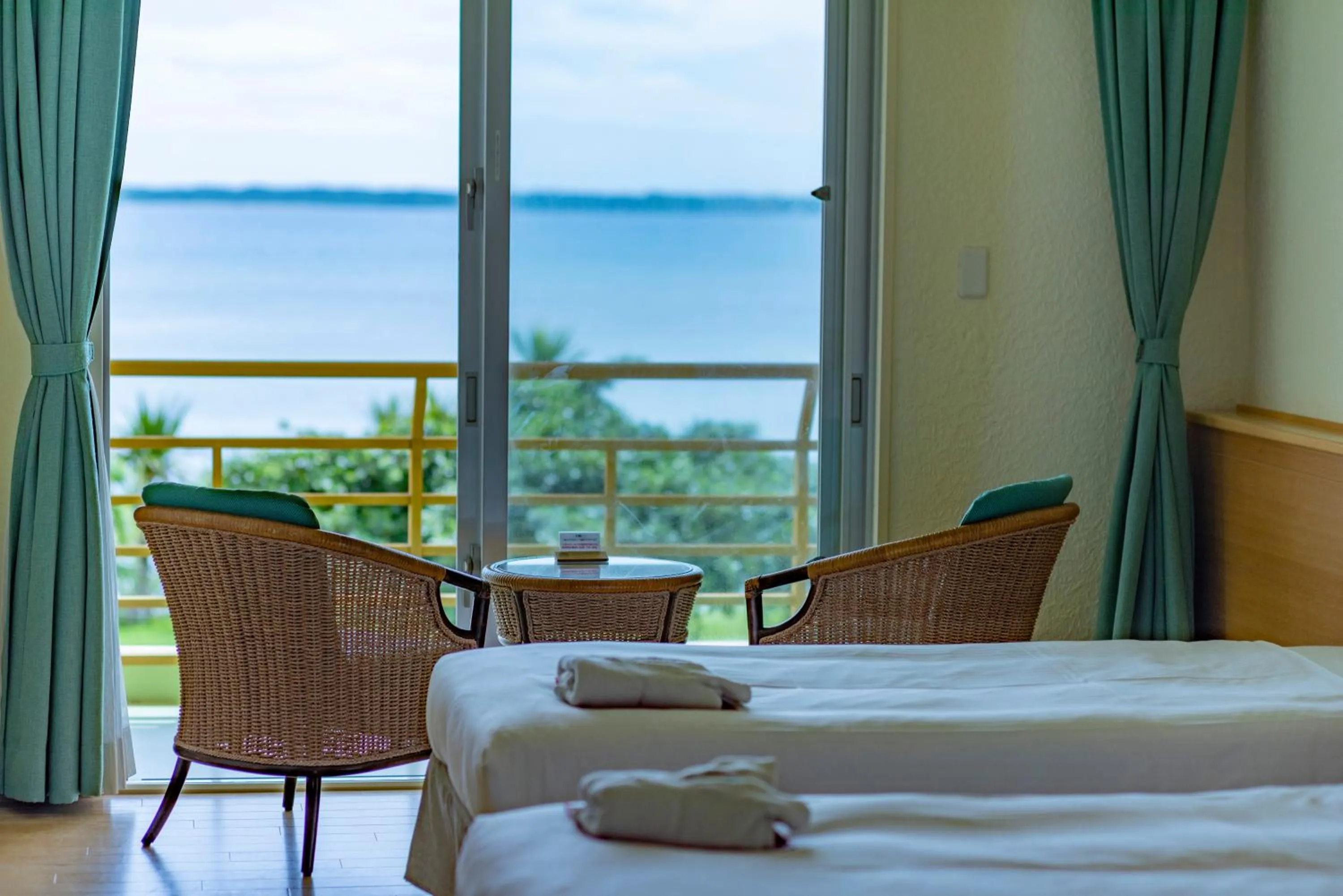 Sea view, Bed in Beach Hotel Sunshine Ishigakijima
