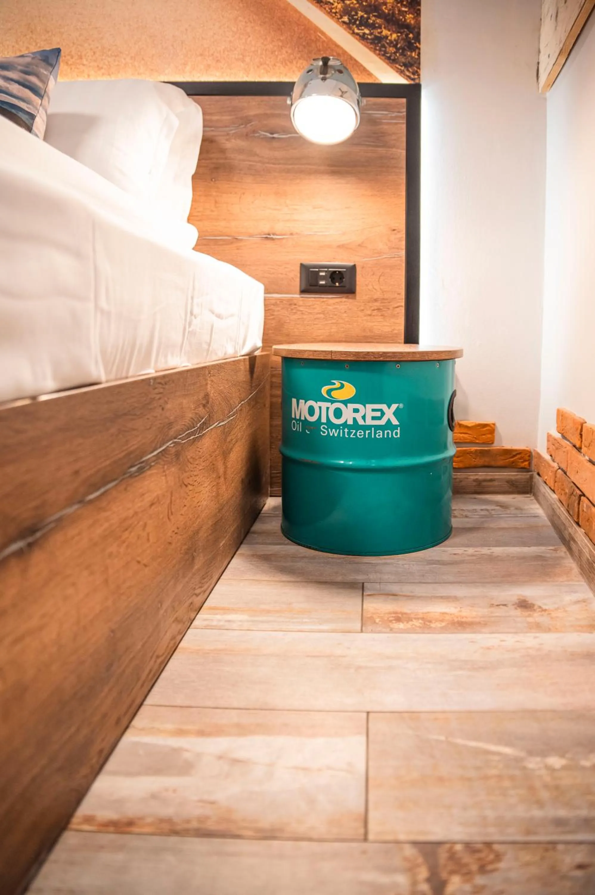 Bed in Three Dolphins Hotel with a Rooftop terracе