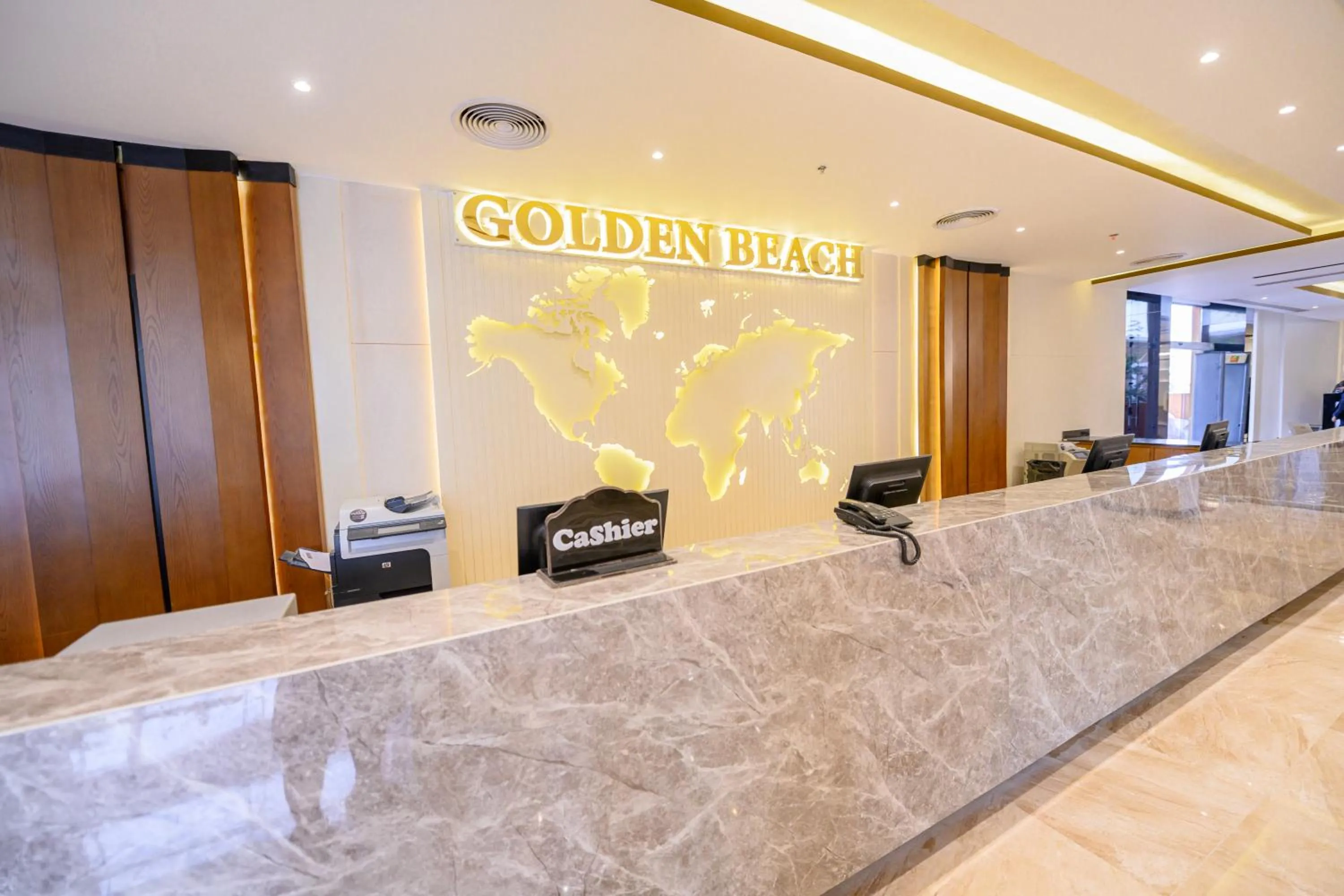 Lobby or reception in Golden Beach Resort