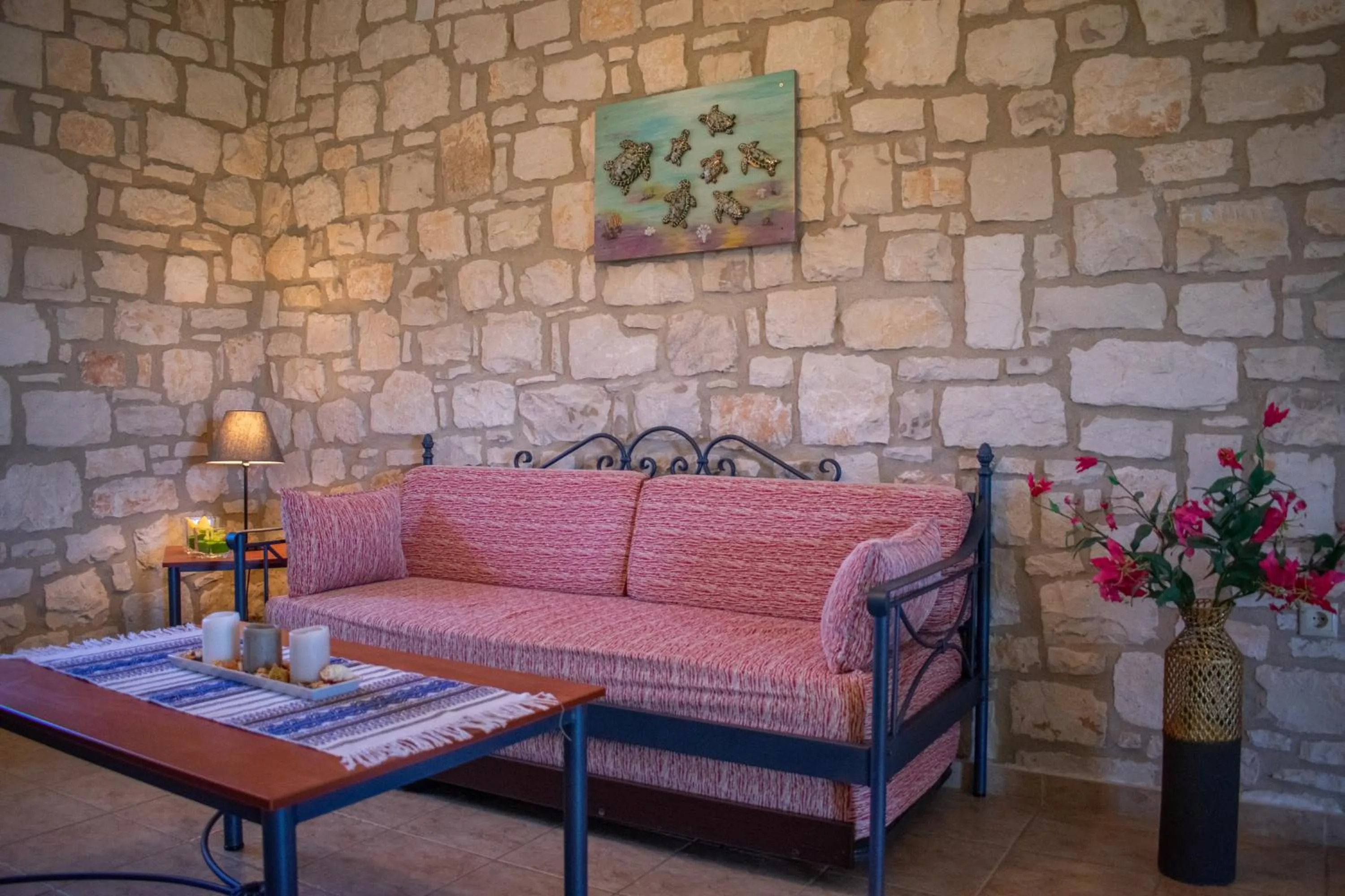 Living room in Ammos Zante Villas
