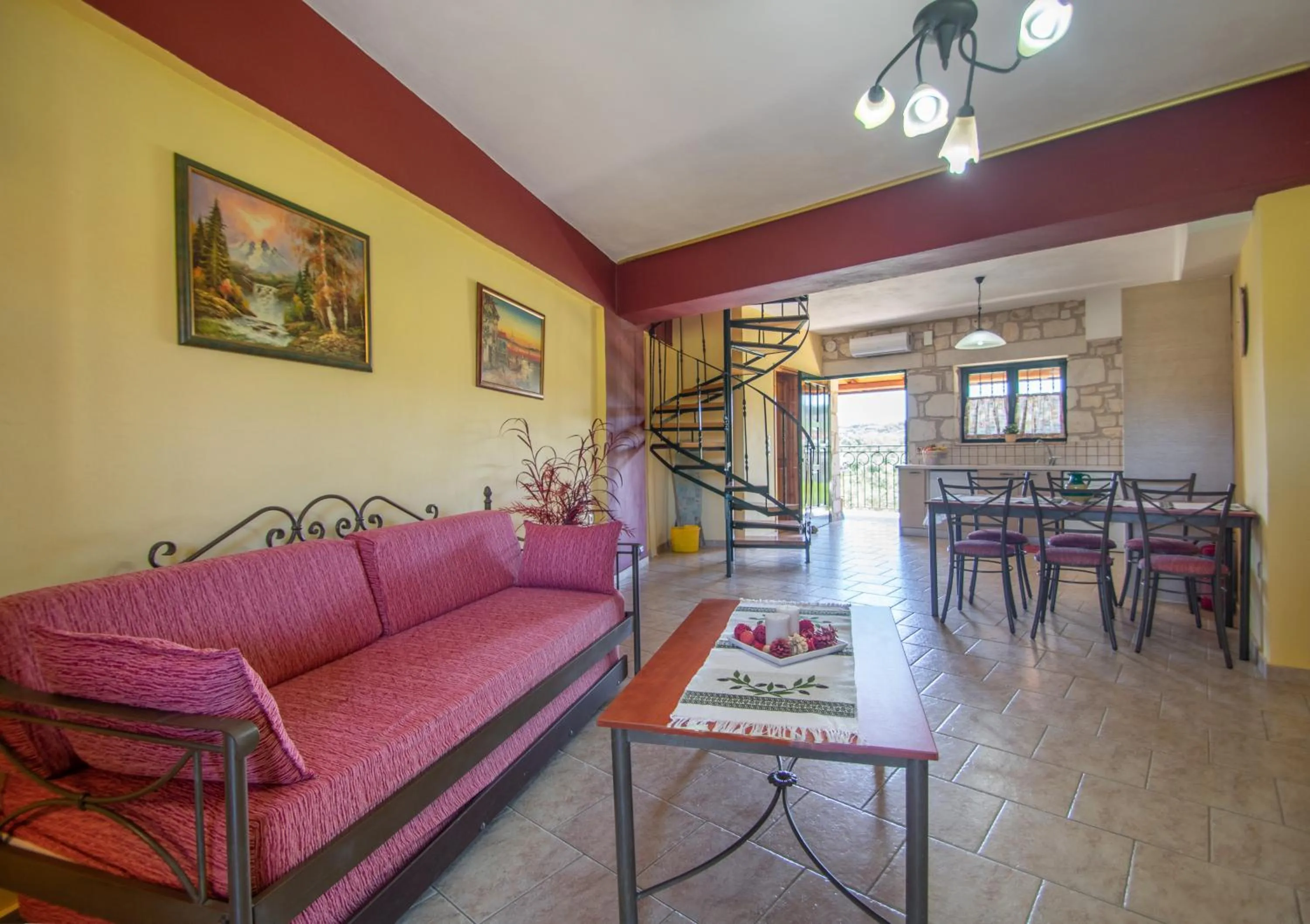 Seating area in Ammos Zante Villas