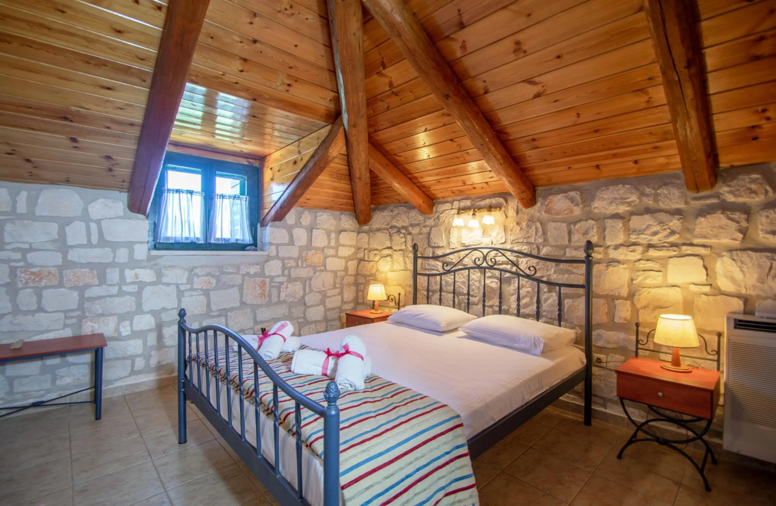 Bed in Ammos Zante Villas