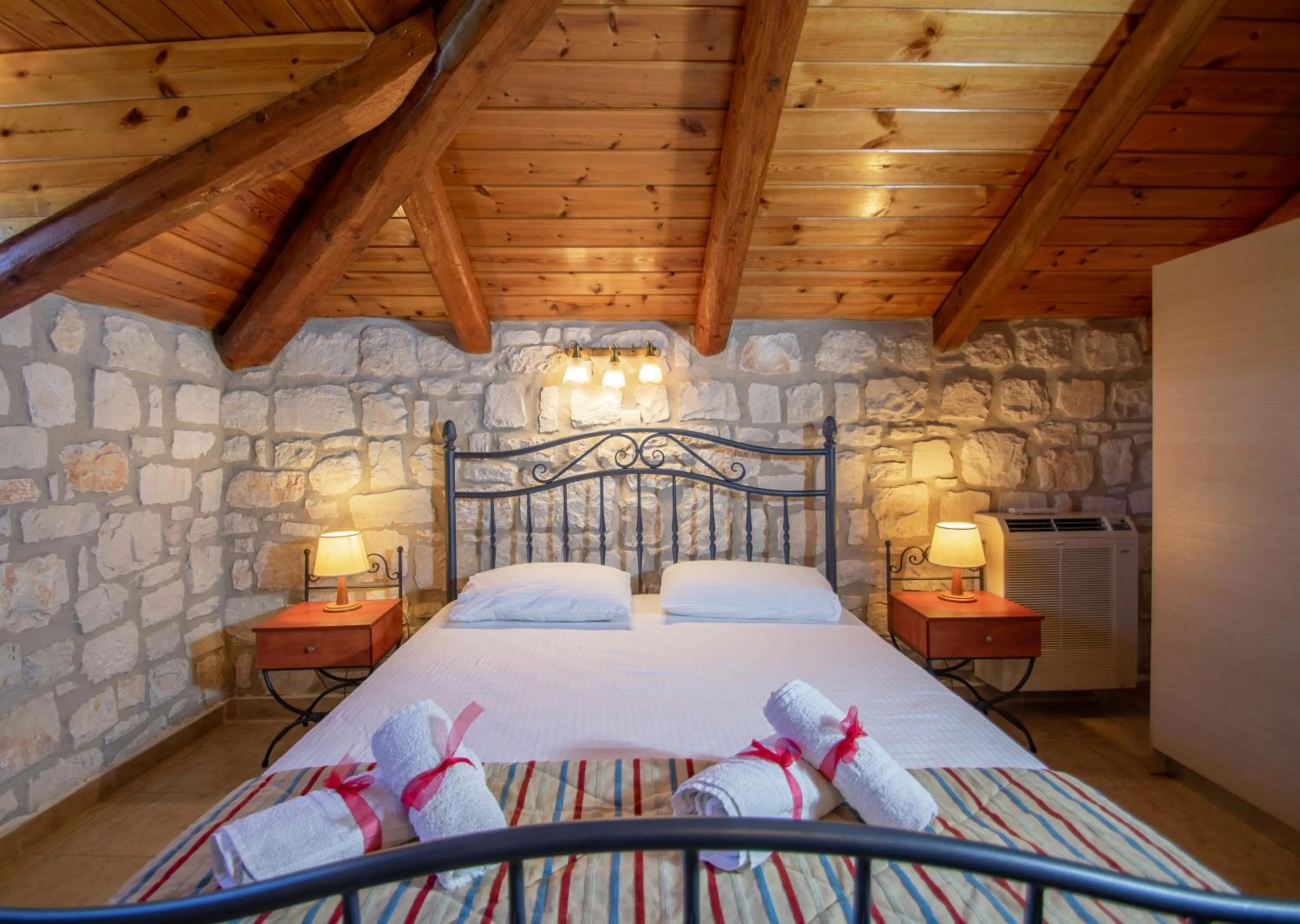 Bed in Ammos Zante Villas