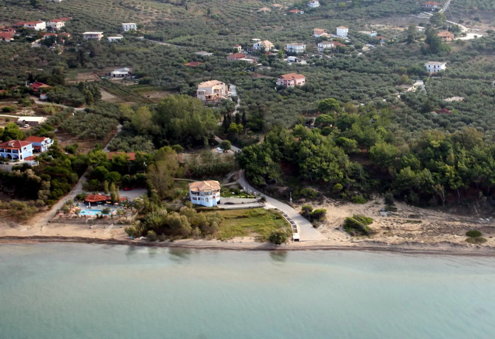 Bird's eye view in Ammos Zante Villas