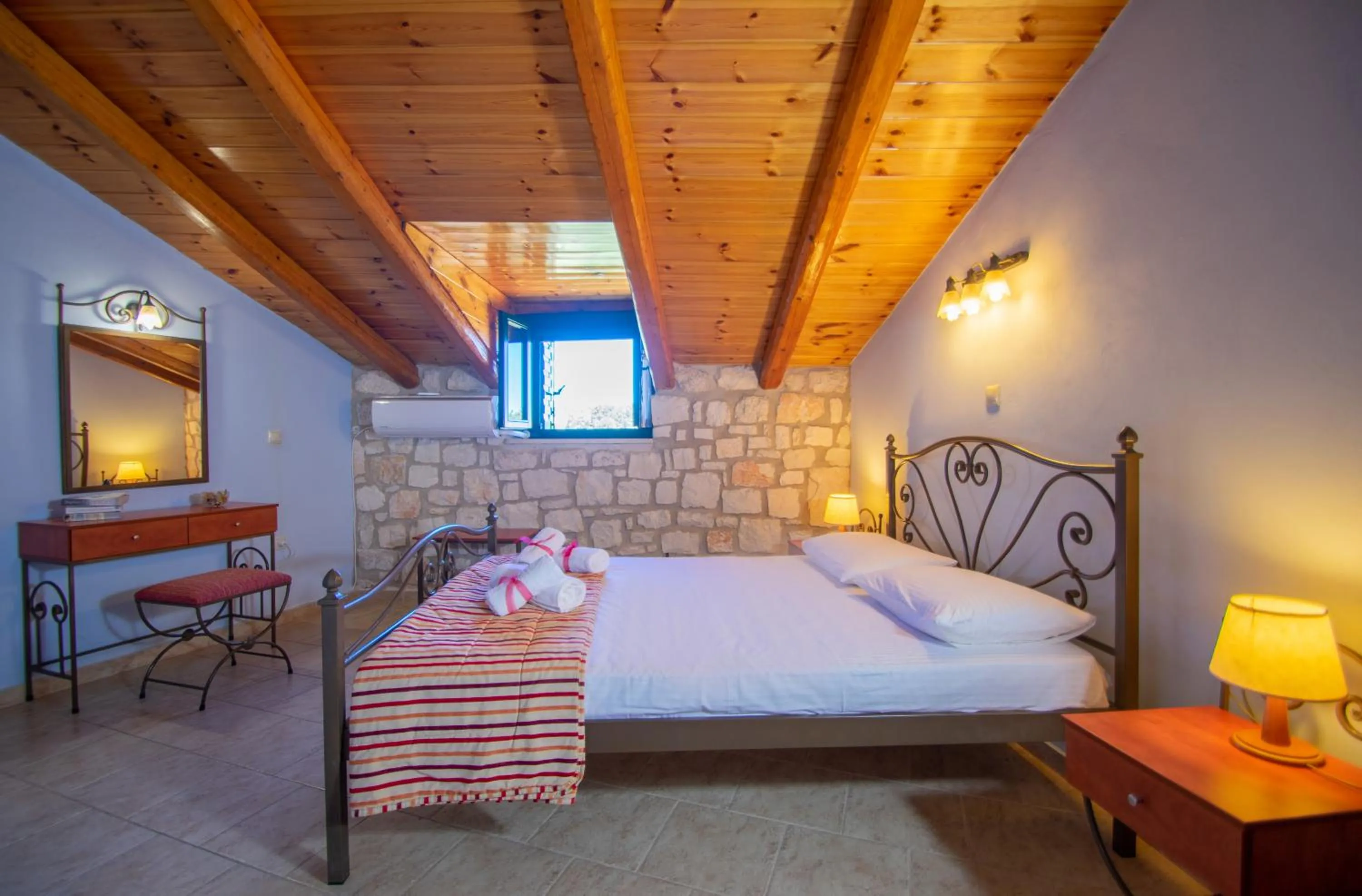 Bed in Ammos Zante Villas