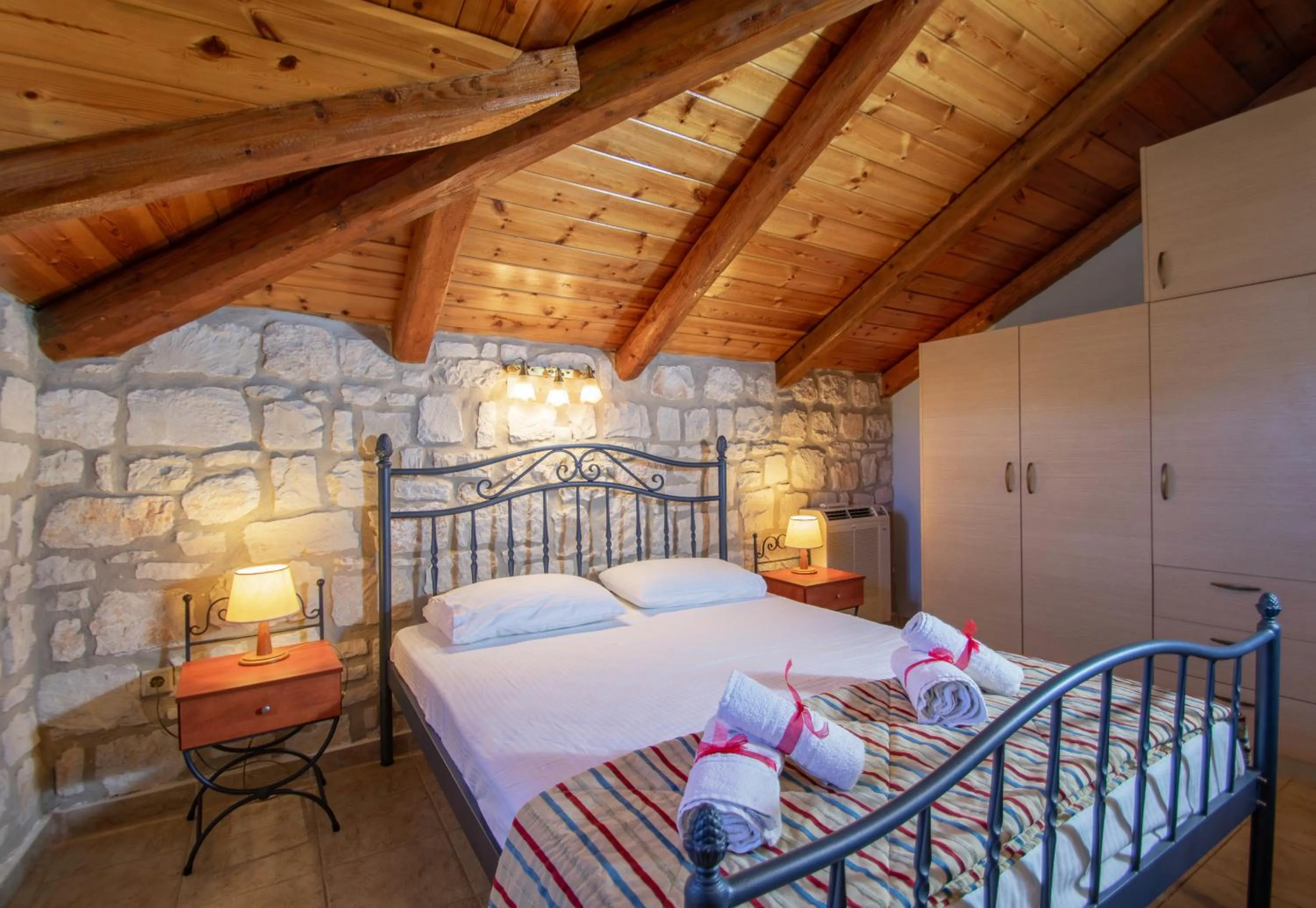 Bed in Ammos Zante Villas