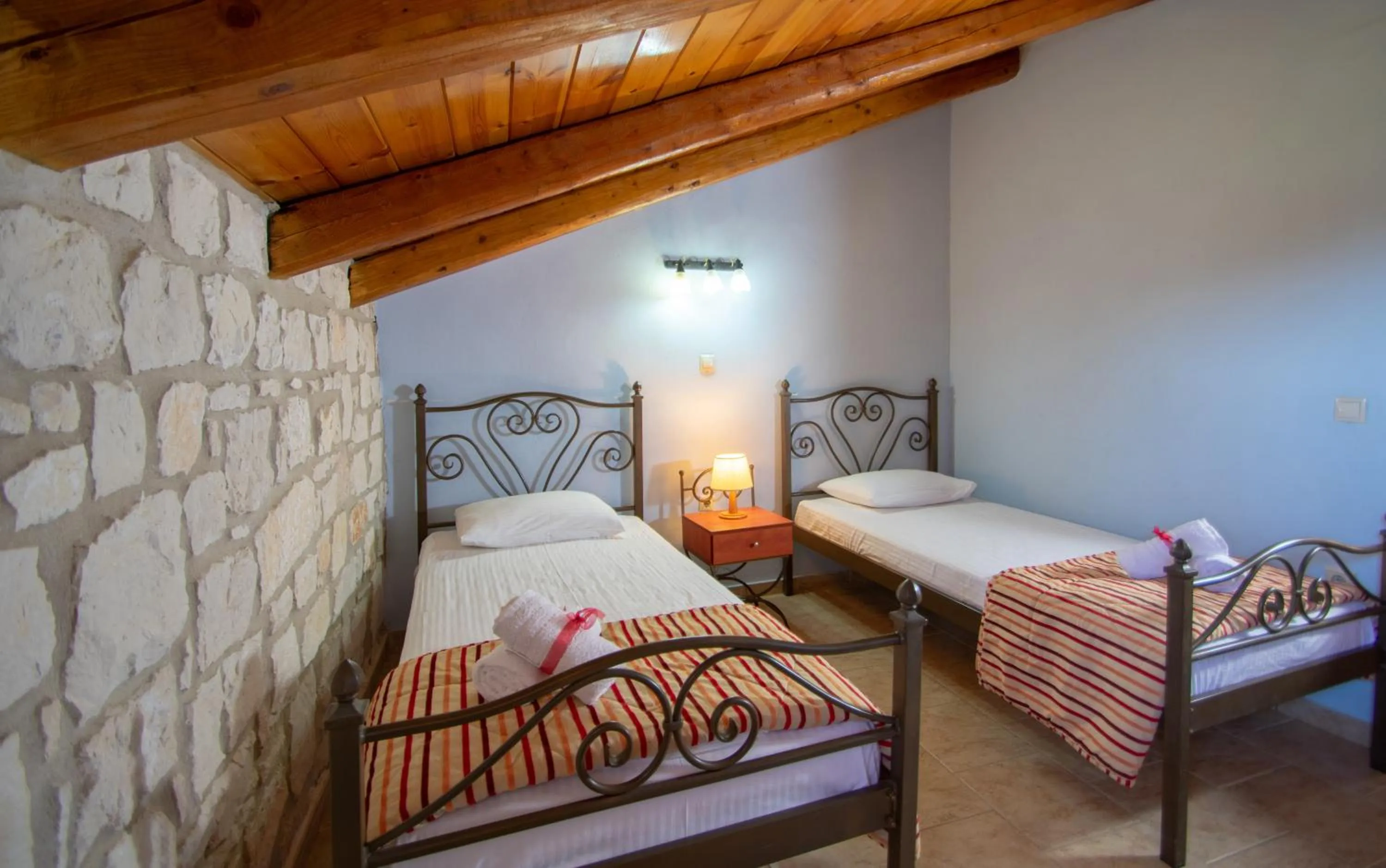 Bed in Ammos Zante Villas