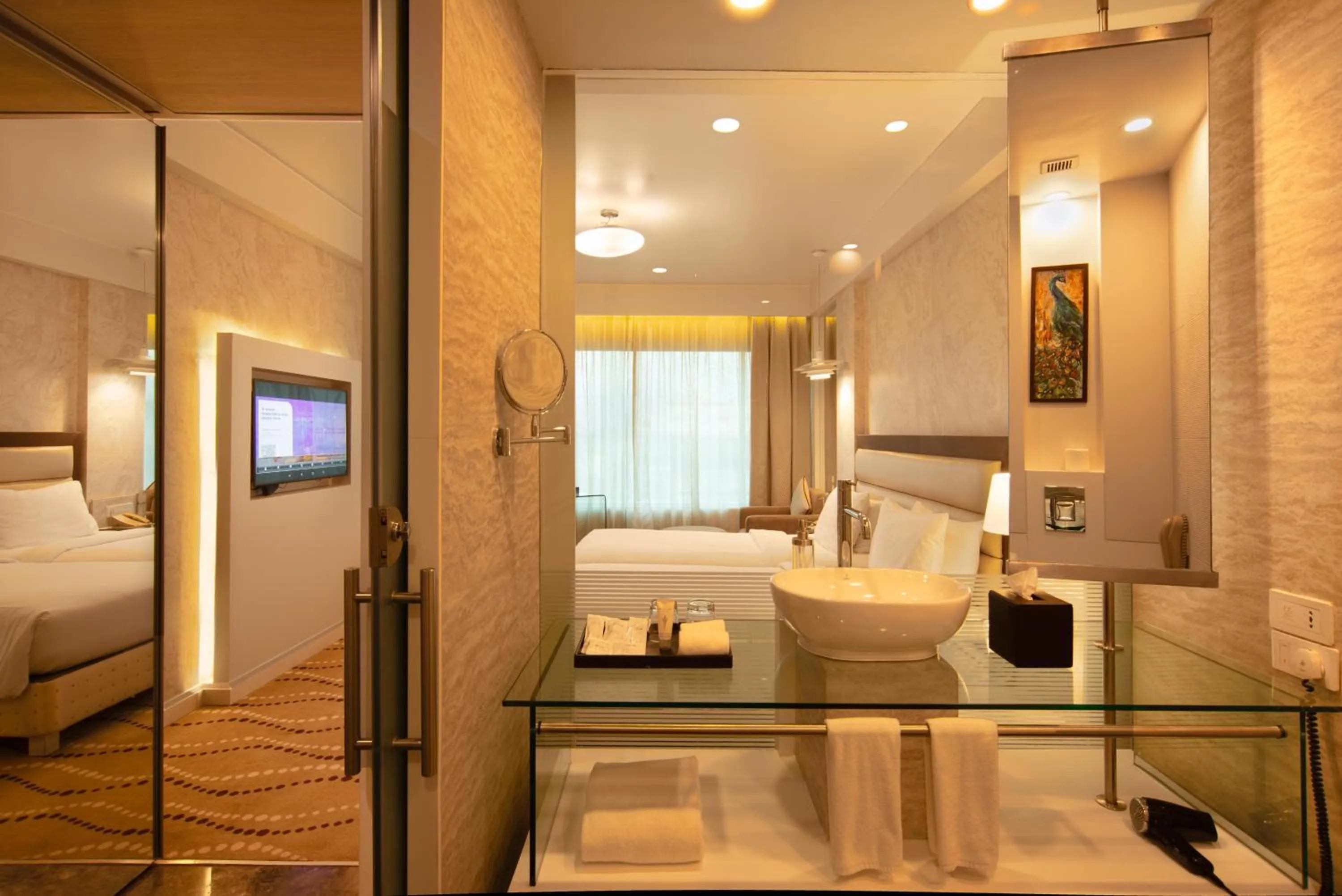 Bathroom, Bed in Radisson Blu Bengaluru Outer Ring Road