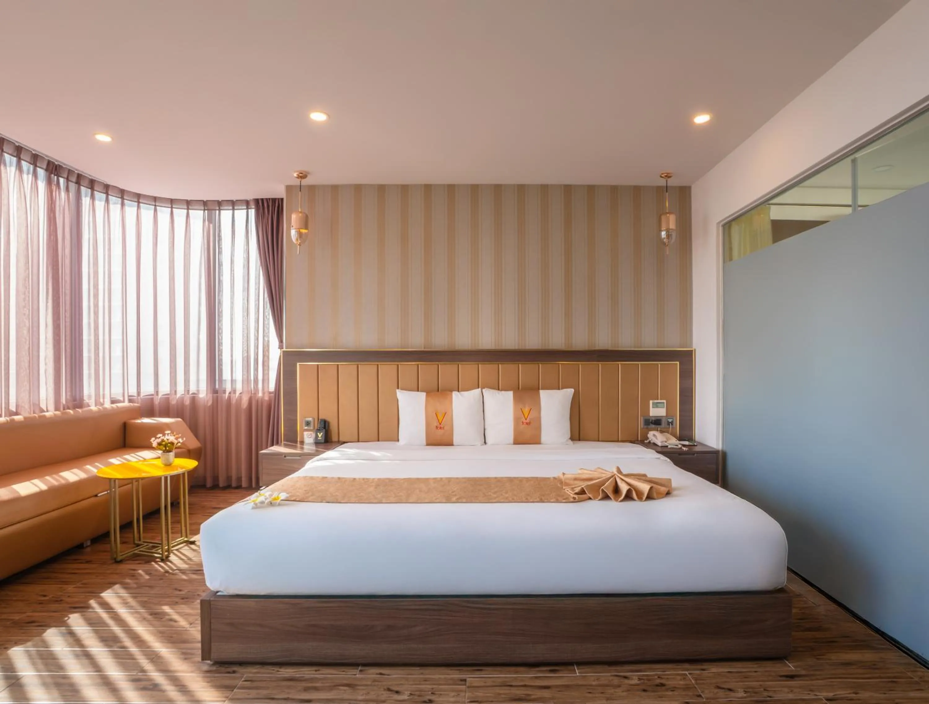 View (from property/room), Bed in V Hotel Nha Trang