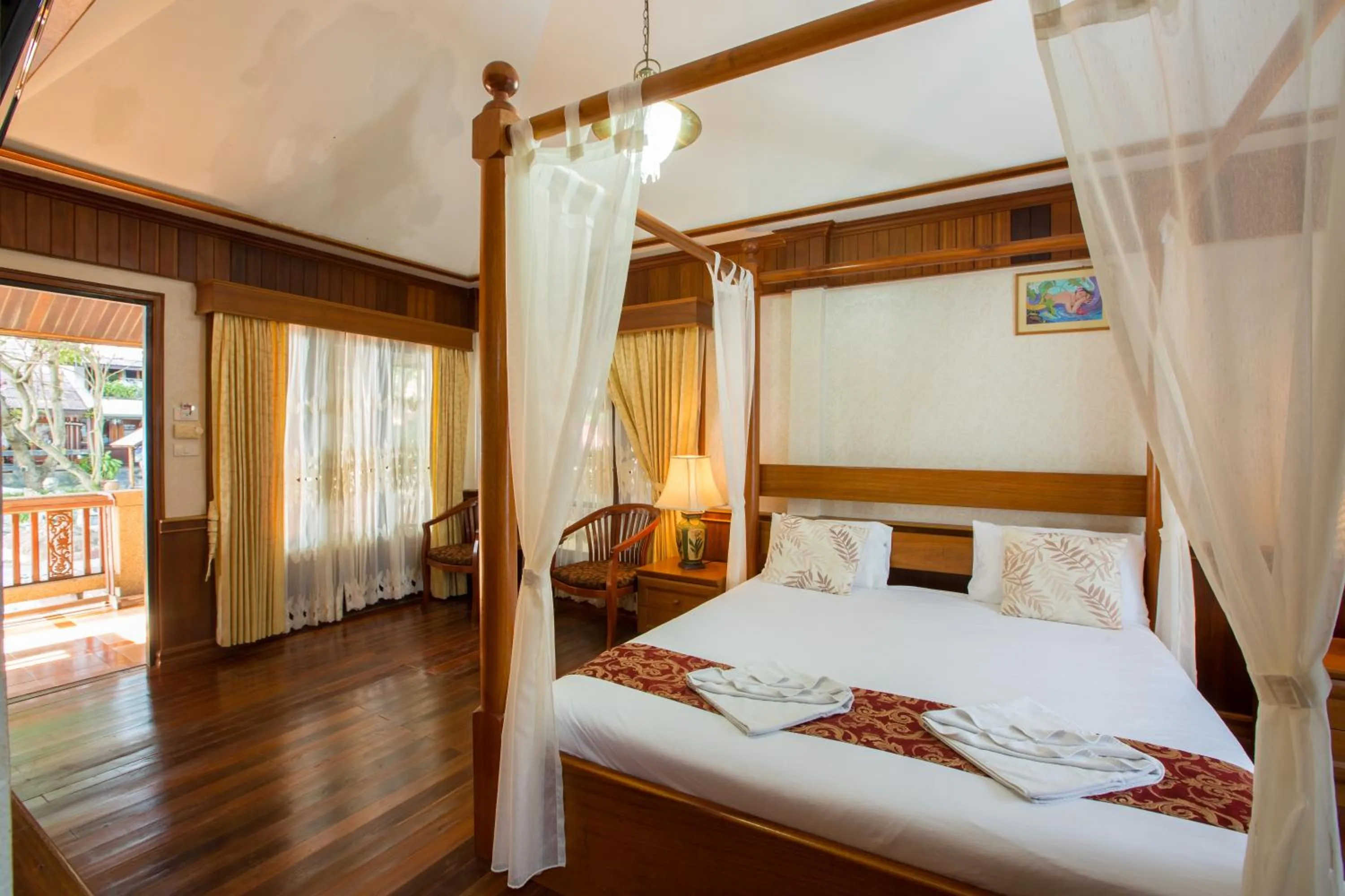 Bedroom, Bed in Long Beach Lodge, Chaweng Beach, Koh Samui