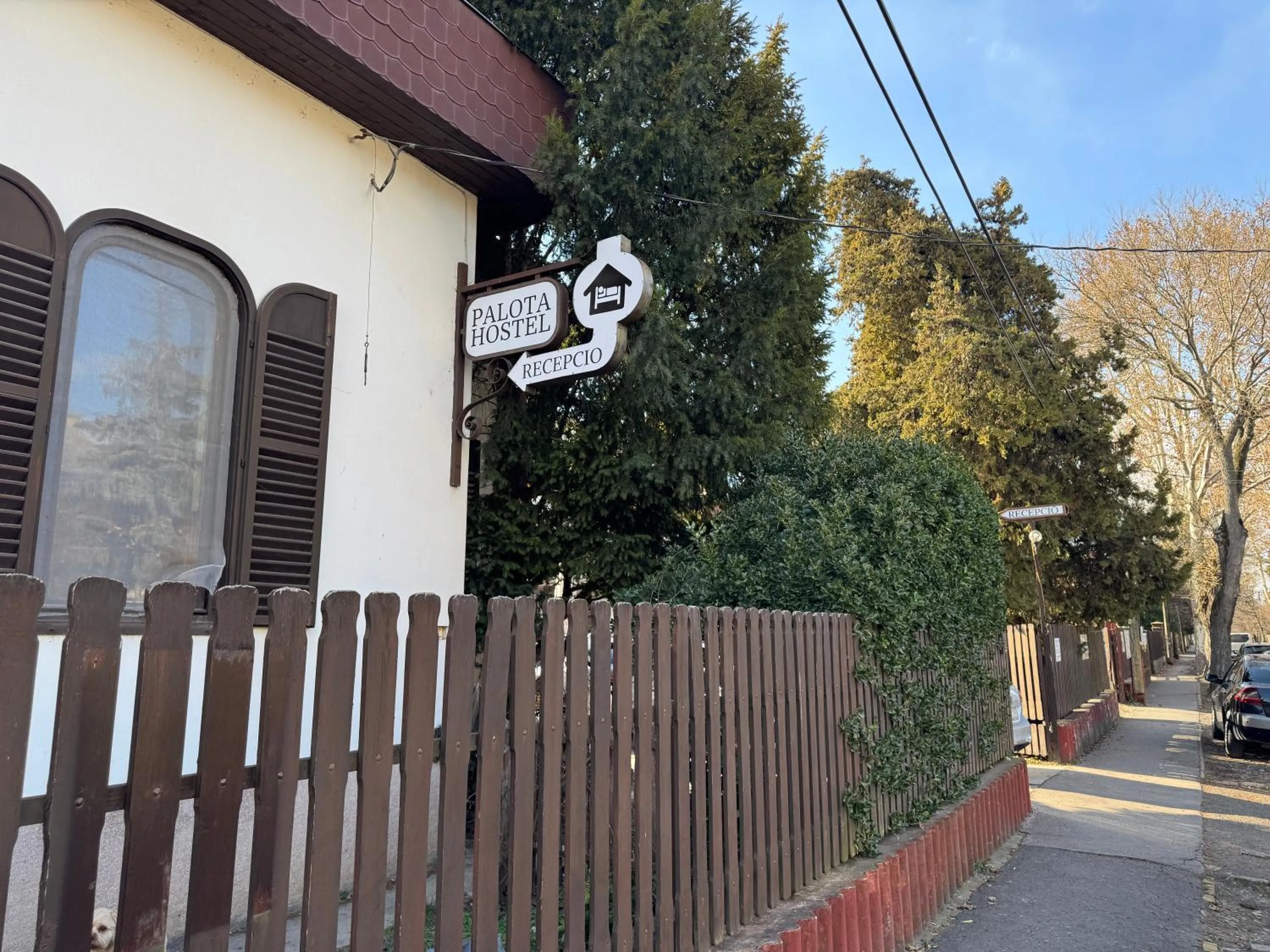 Street view in Palota Hostel