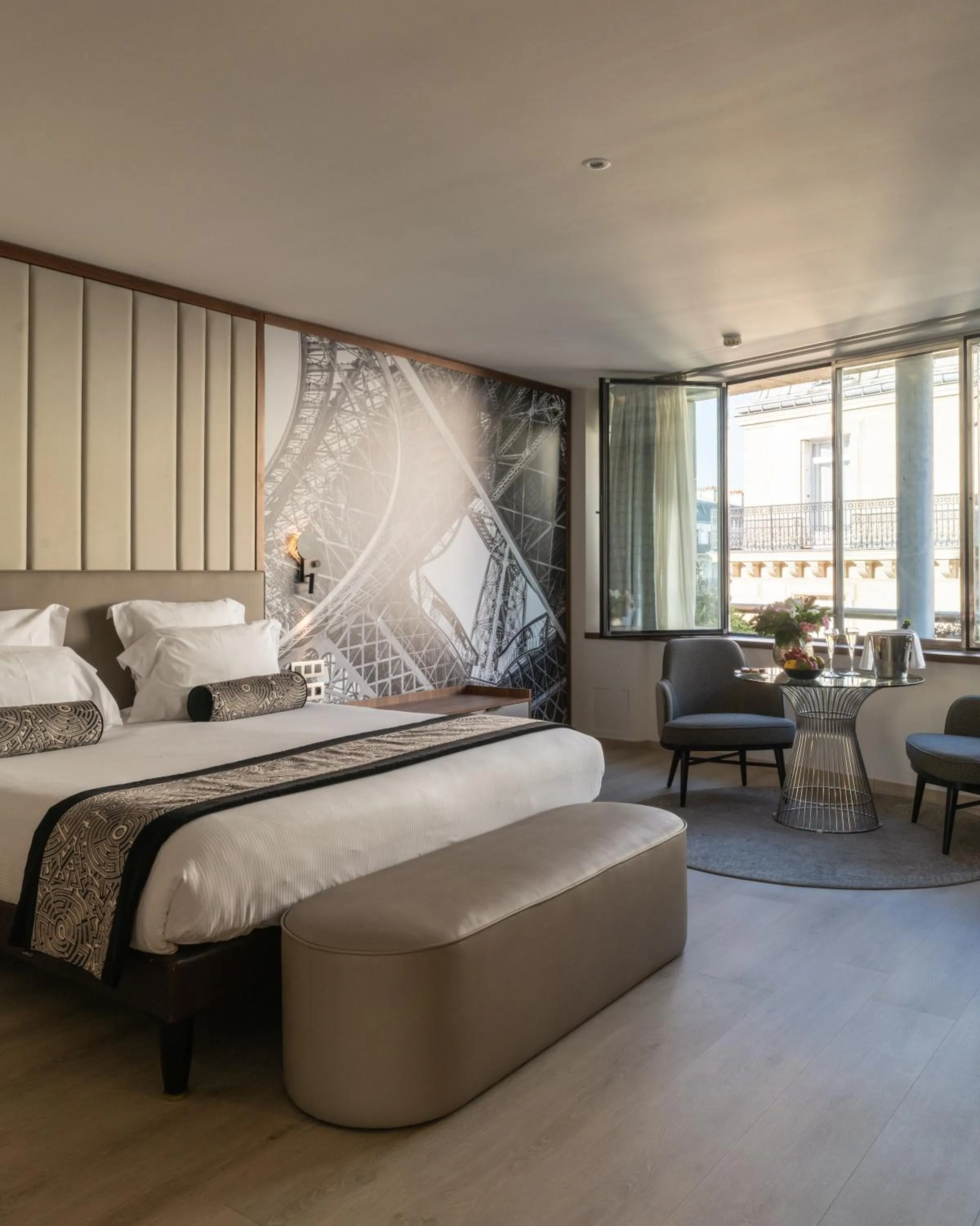 Bed in La Clef Tour Eiffel Paris by The Crest Collection