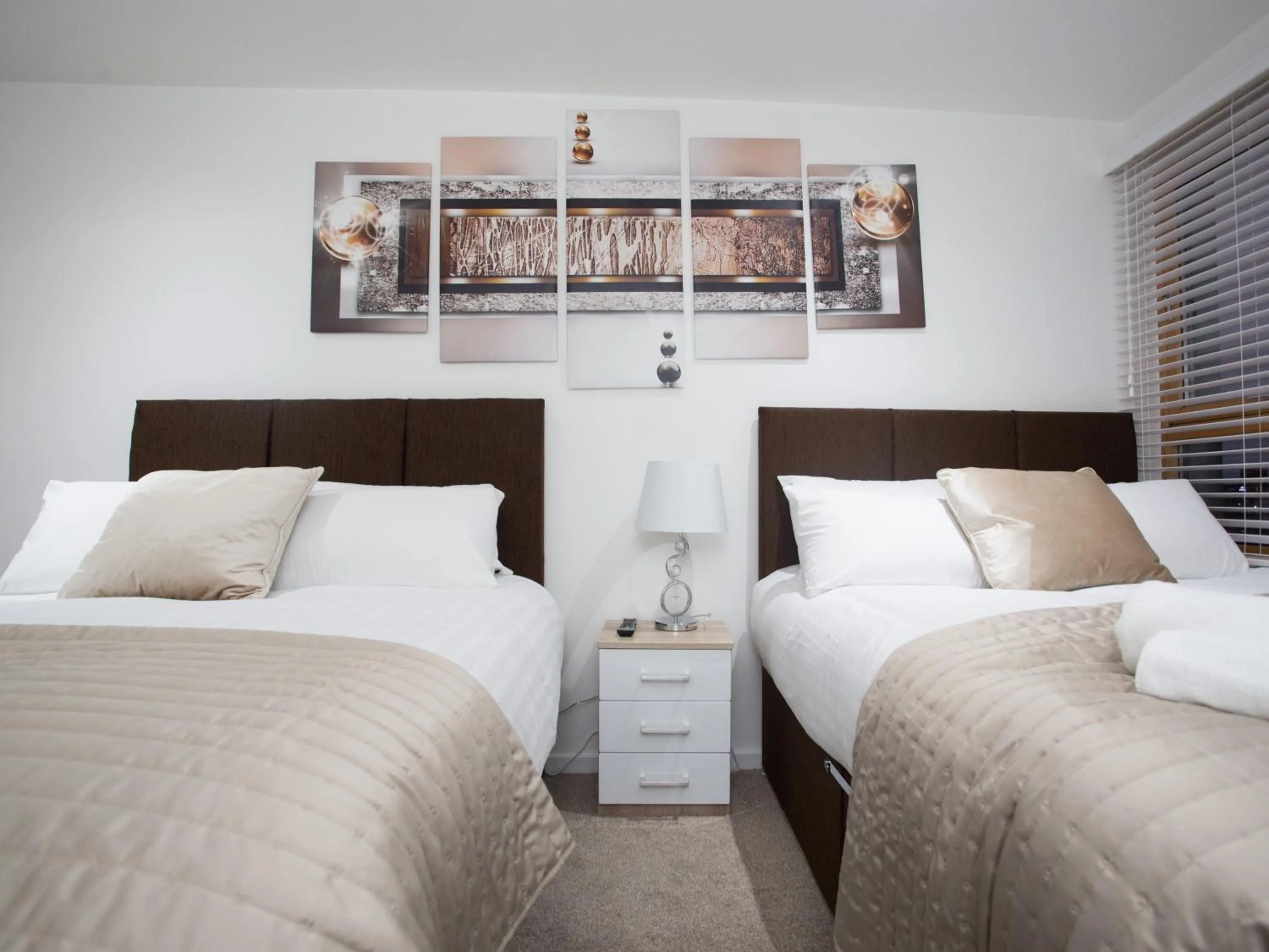 Bedroom, Bed in Live in Leeds Sky Penthouse