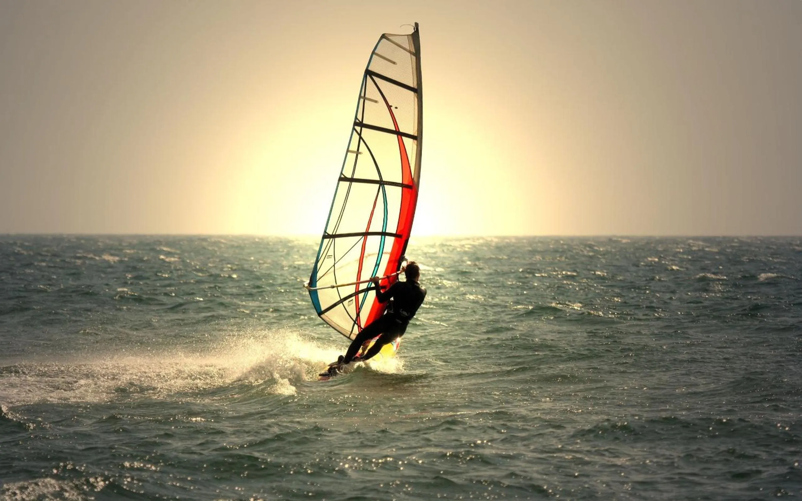 Windsurfing in Matoula Beach