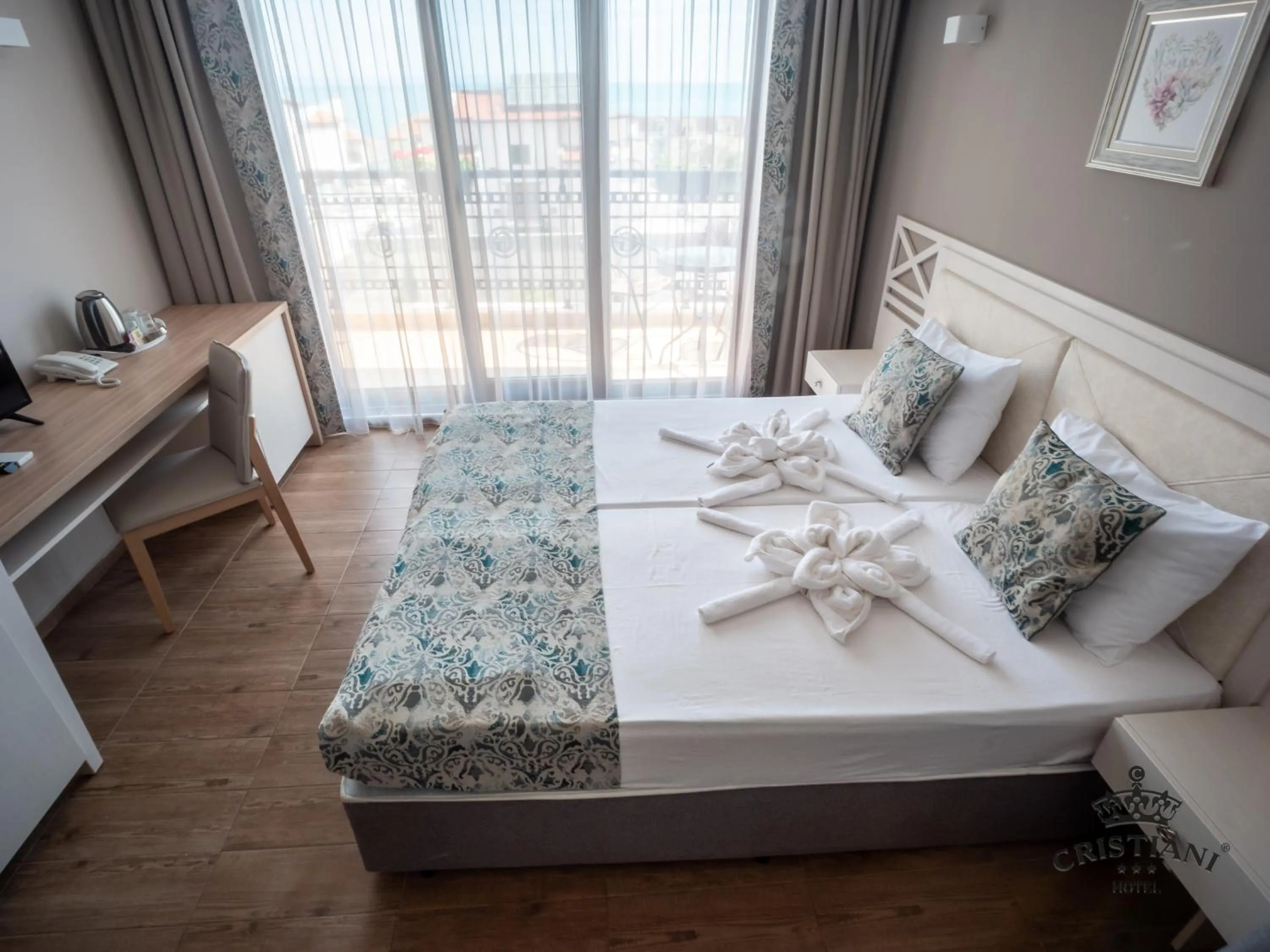 Bed in Cristiani Hotel Sozopol