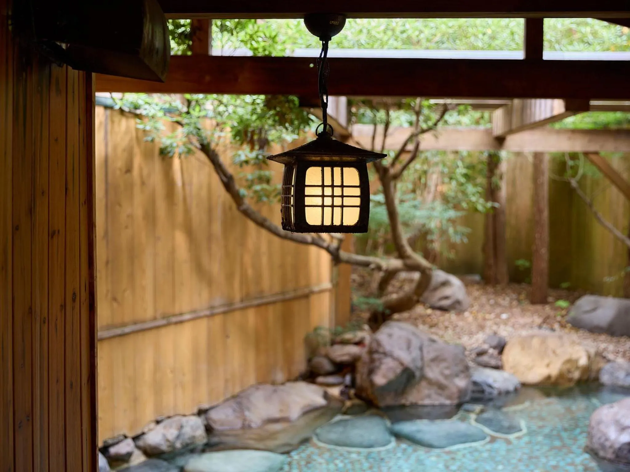 Open Air Bath in Misasa Royal Hotel