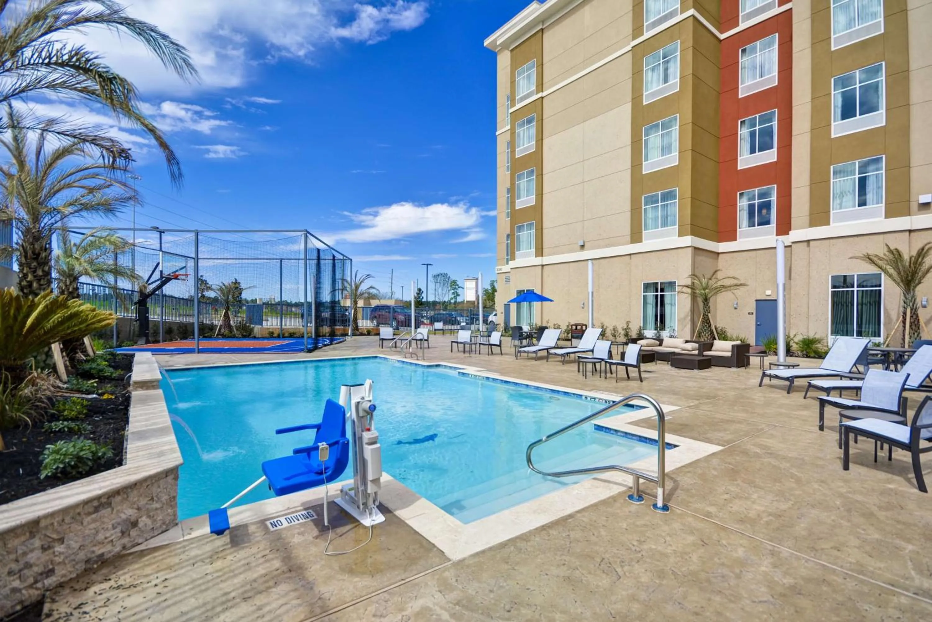 Pool view in Homewood Suites by Hilton Conroe
