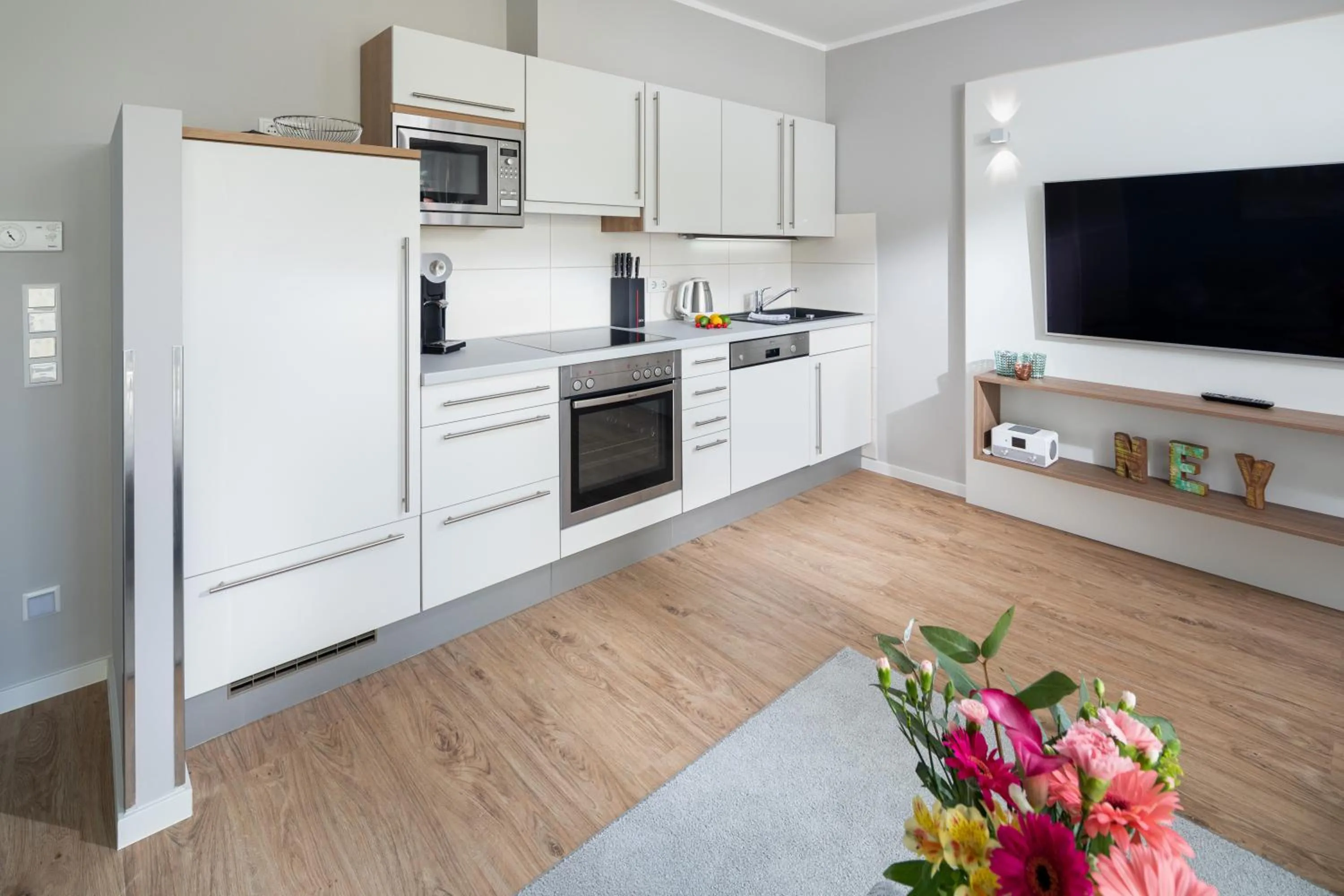 Kitchen or kitchenette in Düsseldorfer Hof Norderney A1