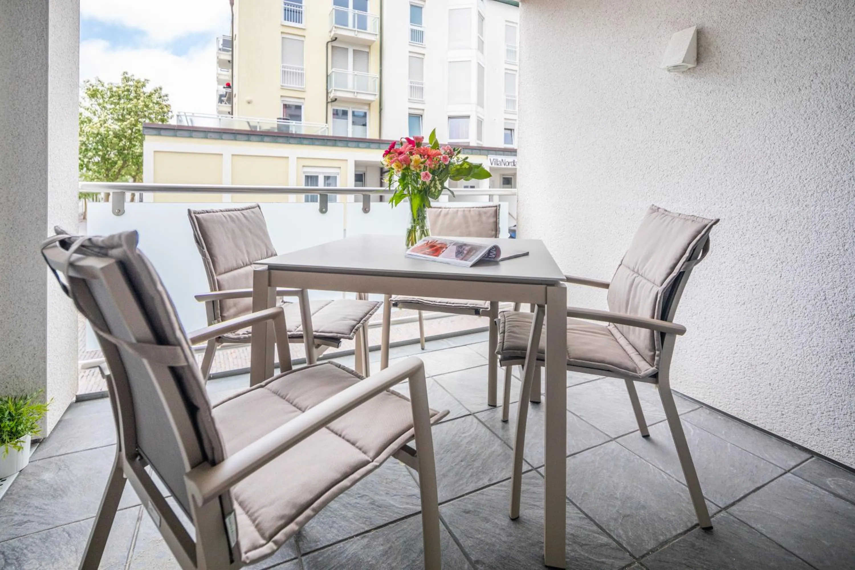 Balcony/Terrace in Düsseldorfer Hof Norderney A1