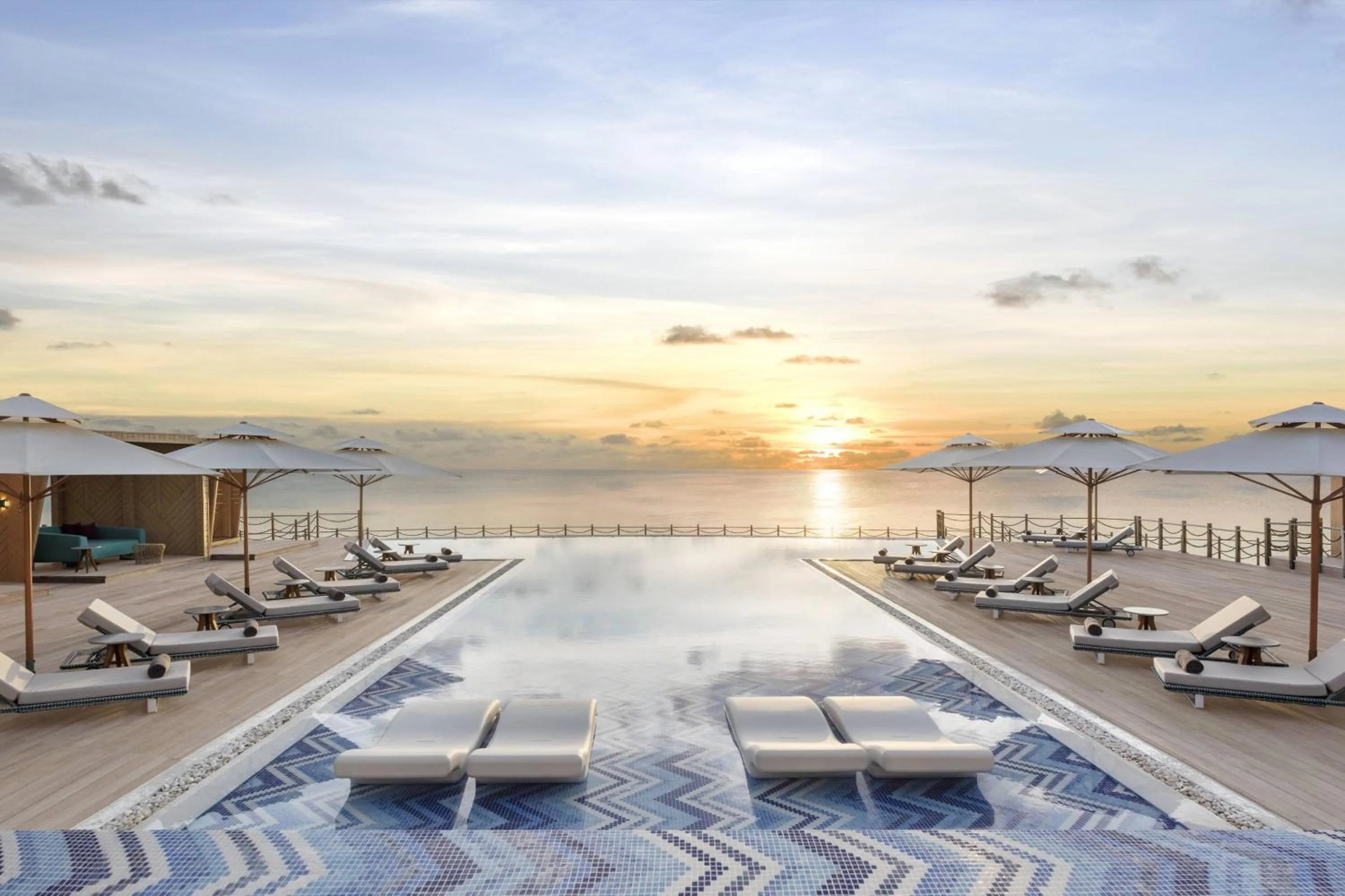 Swimming pool in JW Marriott Maldives Resort & Spa