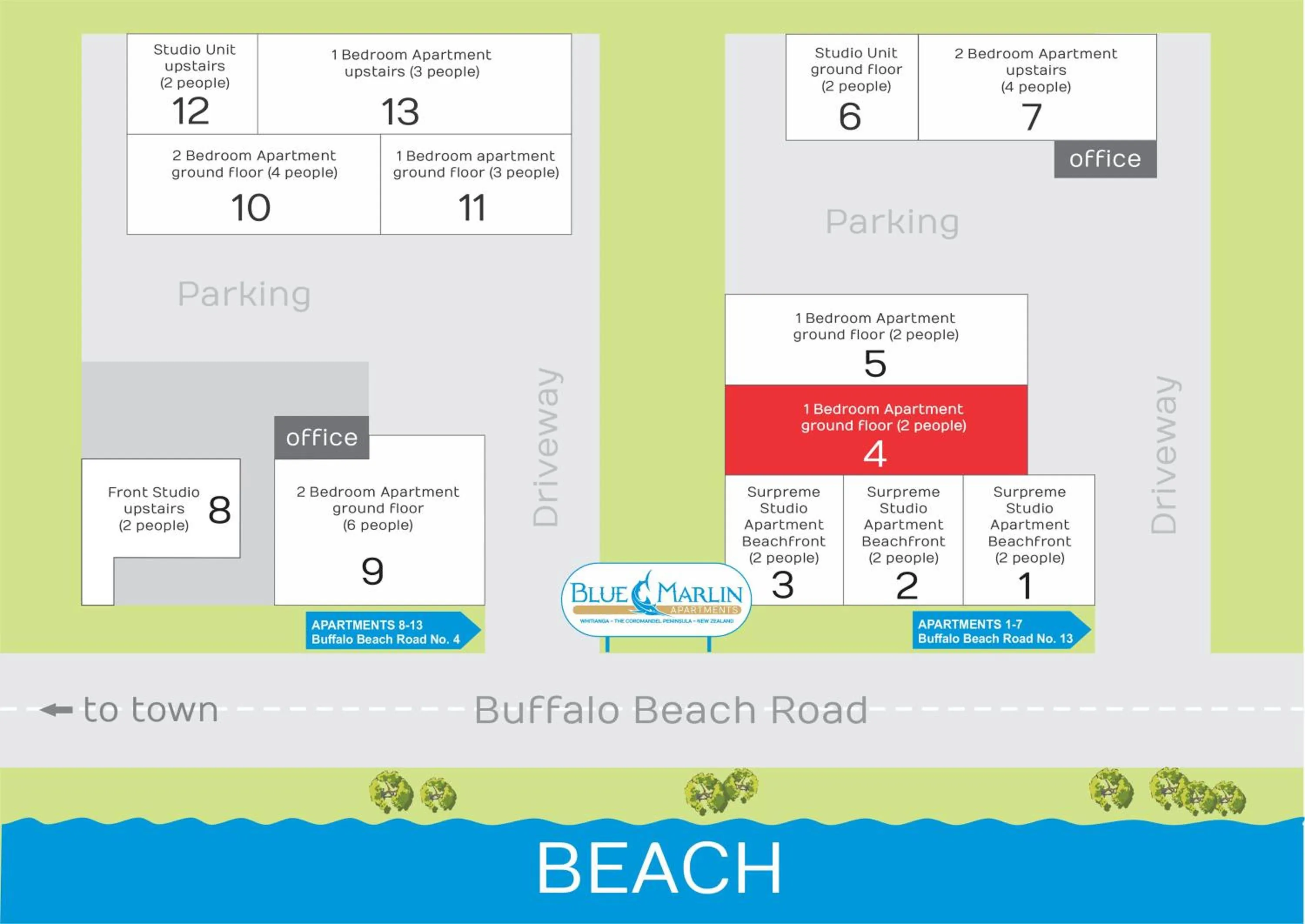 Floor plan in Blue Marlin Apartments