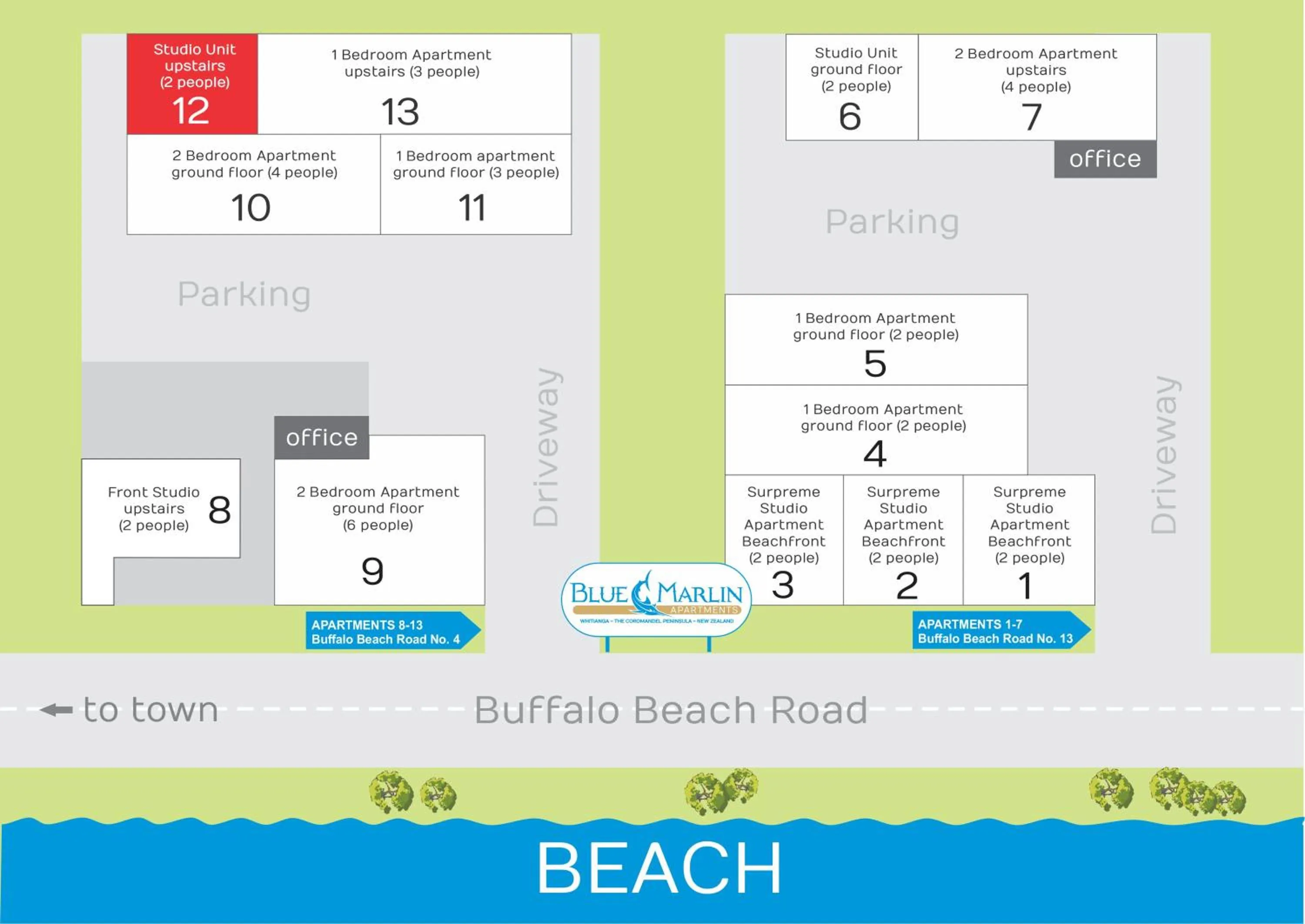 Floor plan in Blue Marlin Apartments