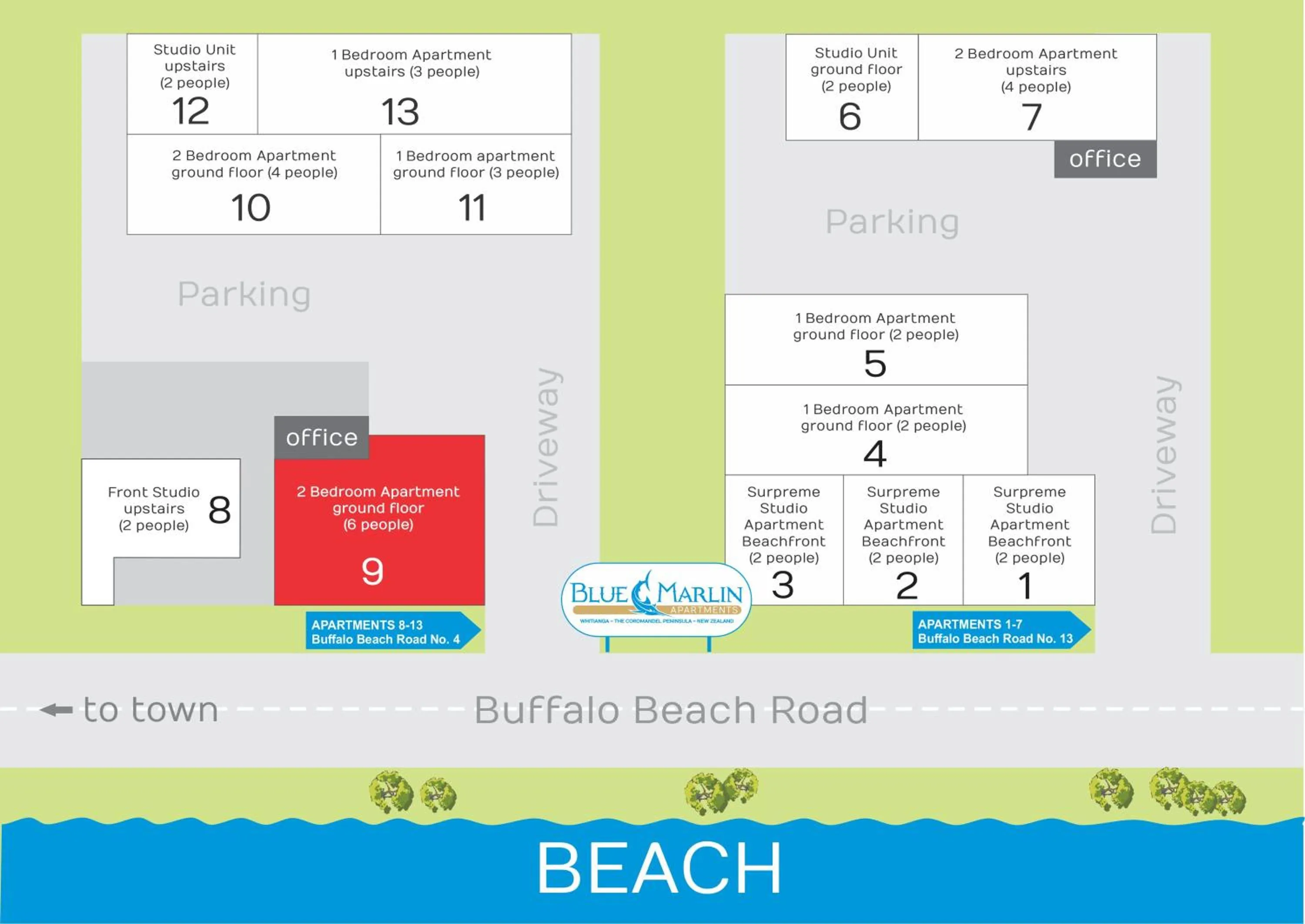 Floor plan in Blue Marlin Apartments