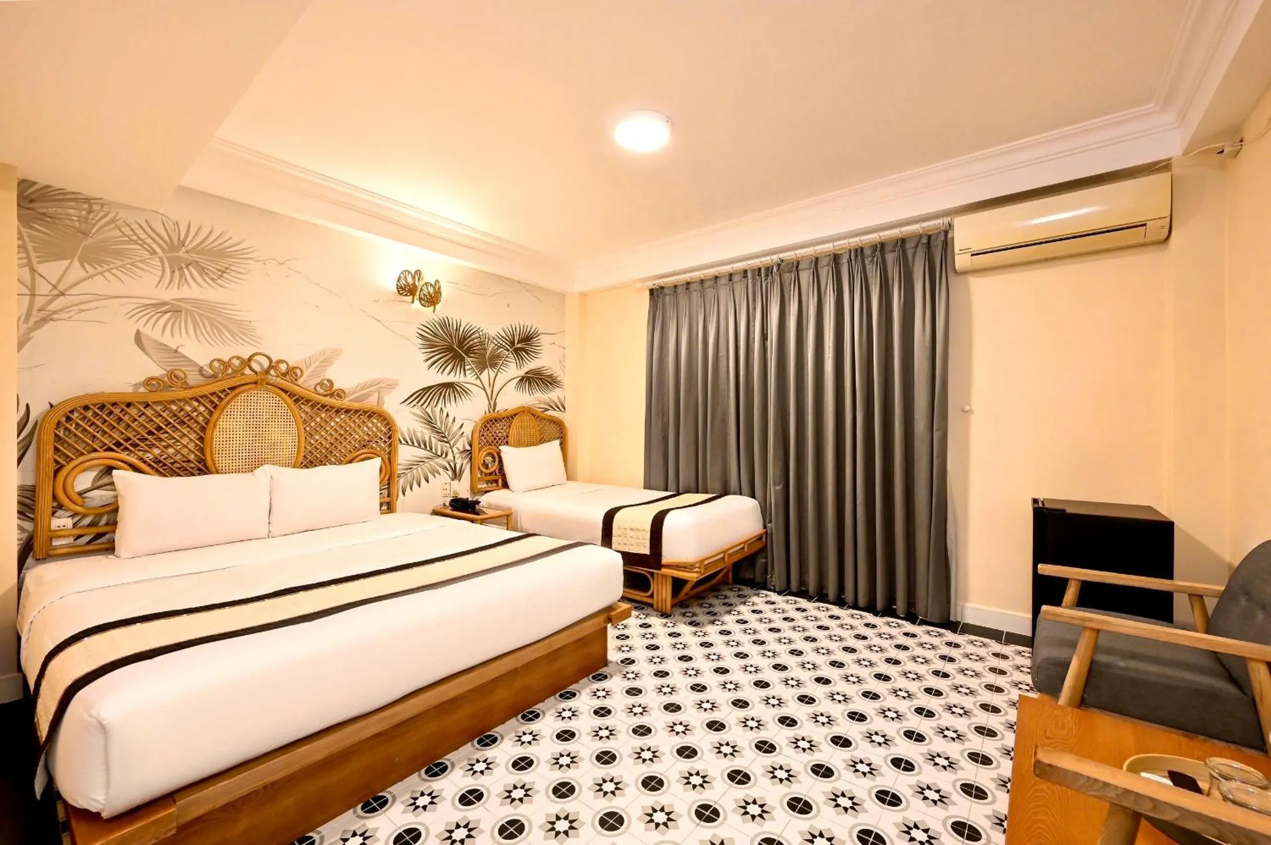 Bed in Spring House Saigon central park