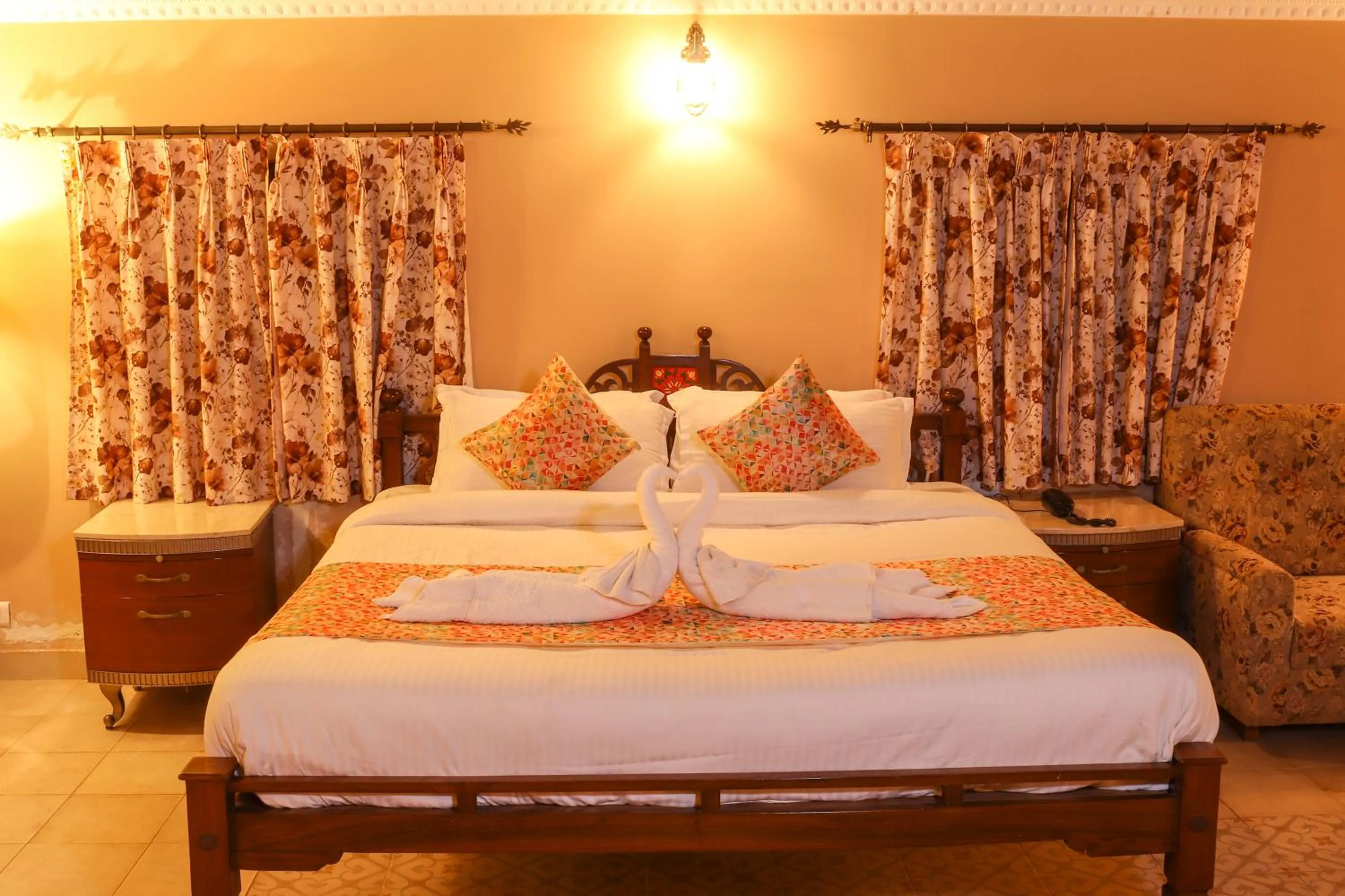 Bed in Surya Kiran Heritage Hotel