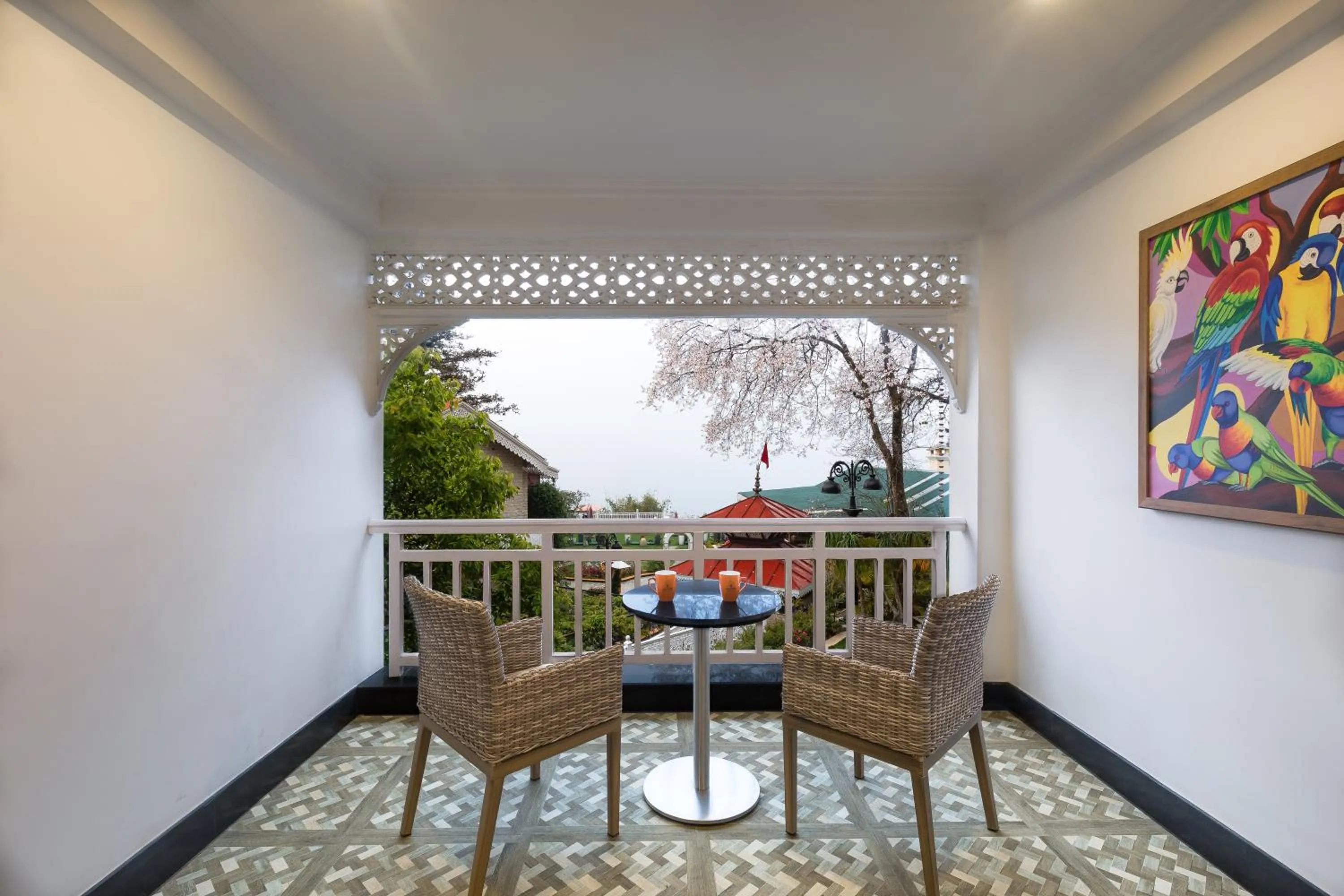 Balcony/Terrace in MAYFAIR Himalayan Spa Resort