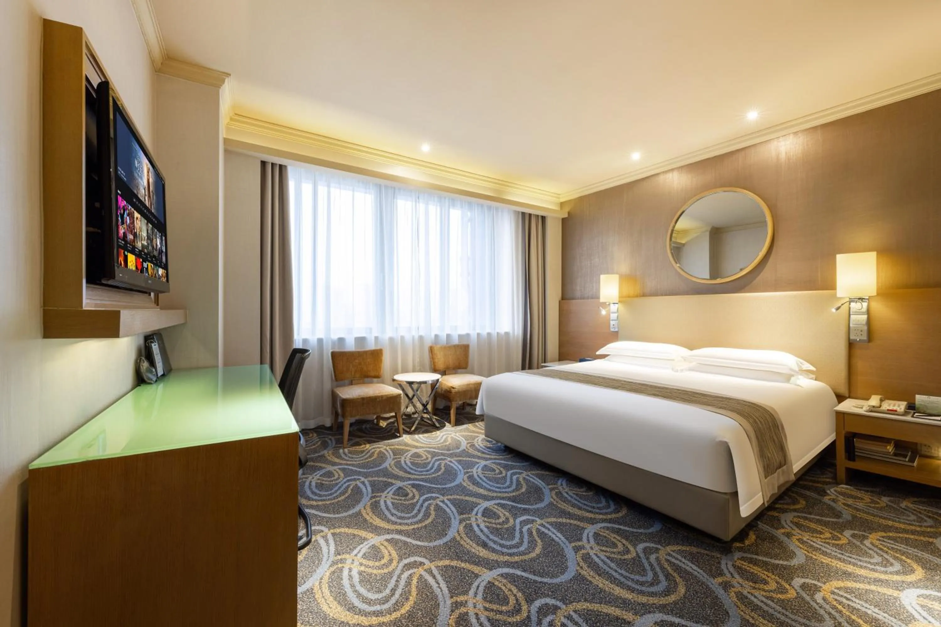 Living room, Bed in Ocean Hotel Guangzhou - Tao Jin station